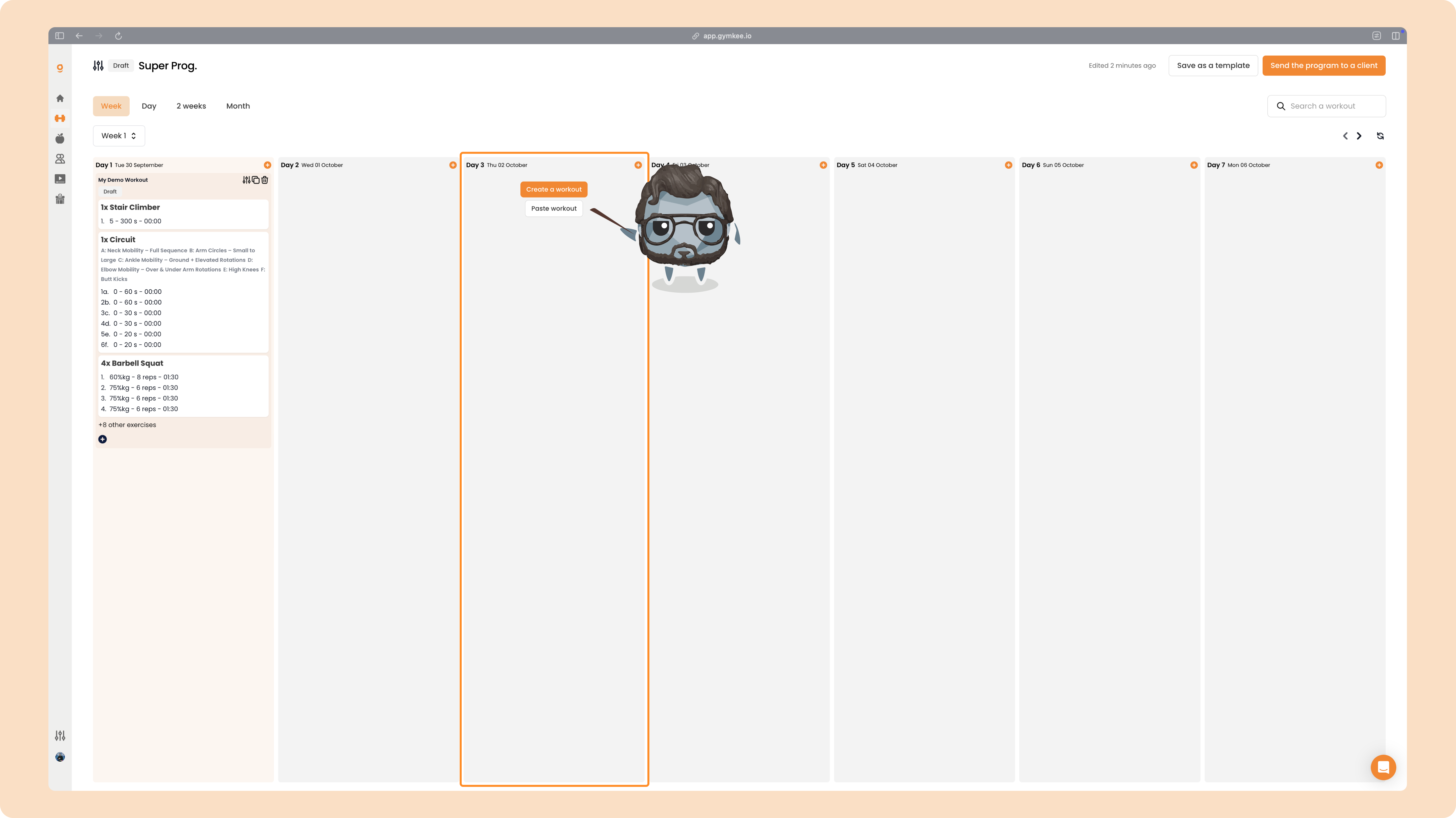 Créer un programme sportif sur Gymkee — screenshot 80