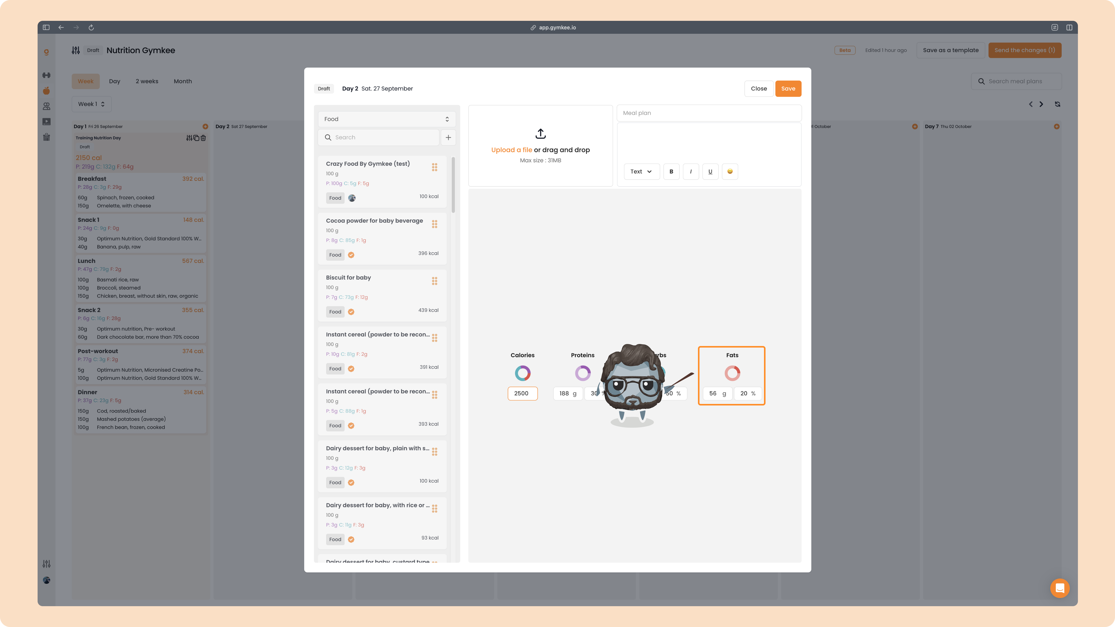 La Nutrition sur Gymkee – Guide complet pour coach sportif — screenshot 47