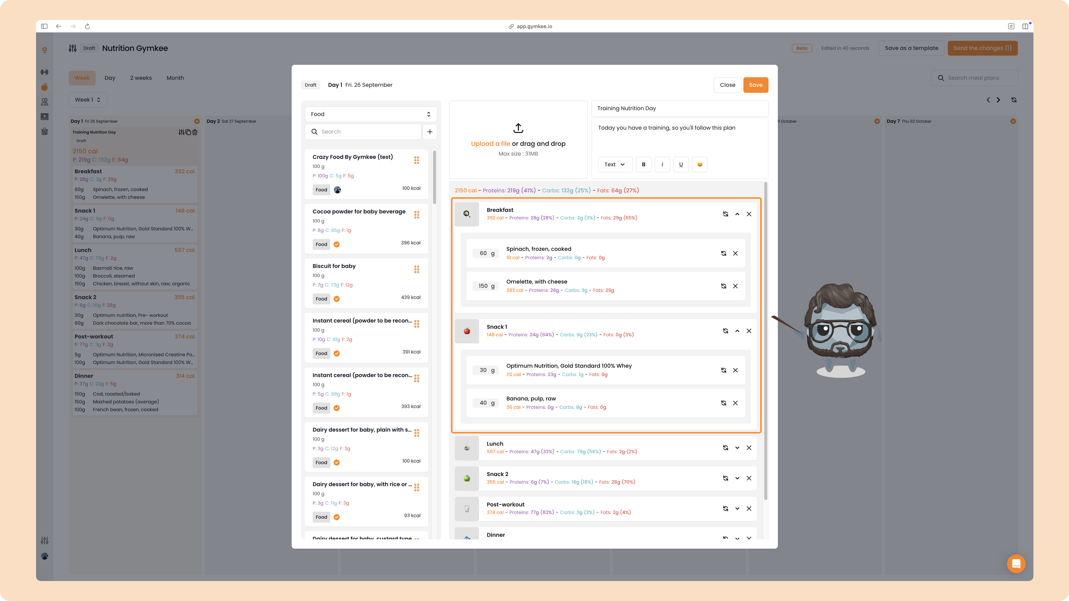La Nutrition sur Gymkee – Guide complet pour coach sportif — screenshot 29