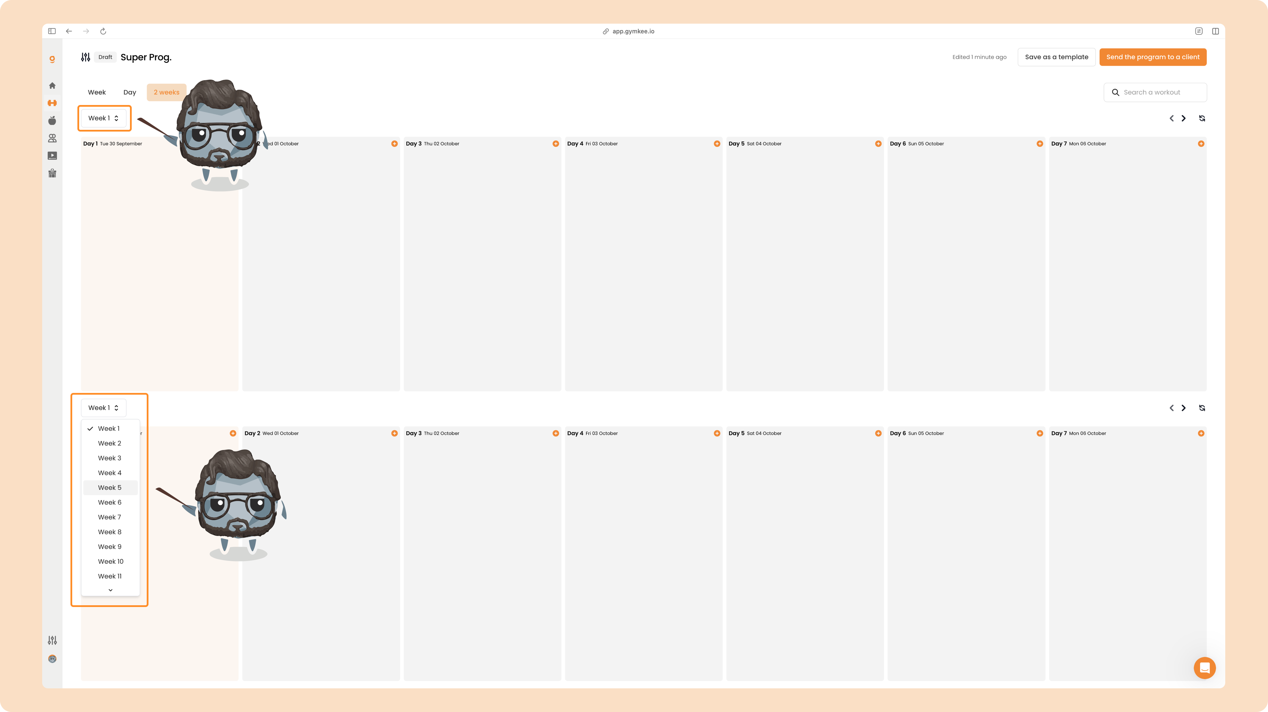 Créer un programme sportif sur Gymkee — screenshot 5