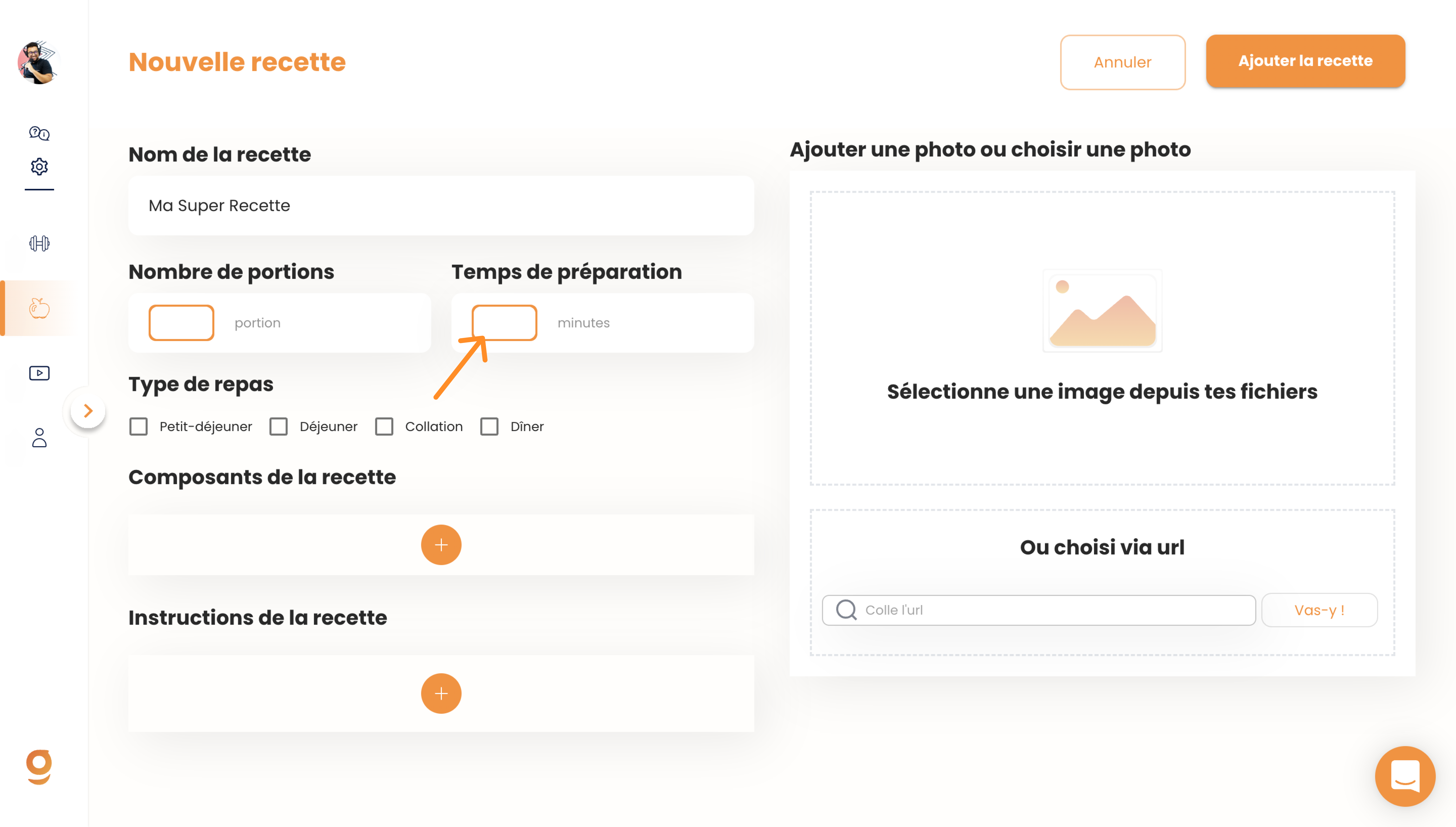 Gymkee에서 나만의 레시피 만들기 — screenshot 5