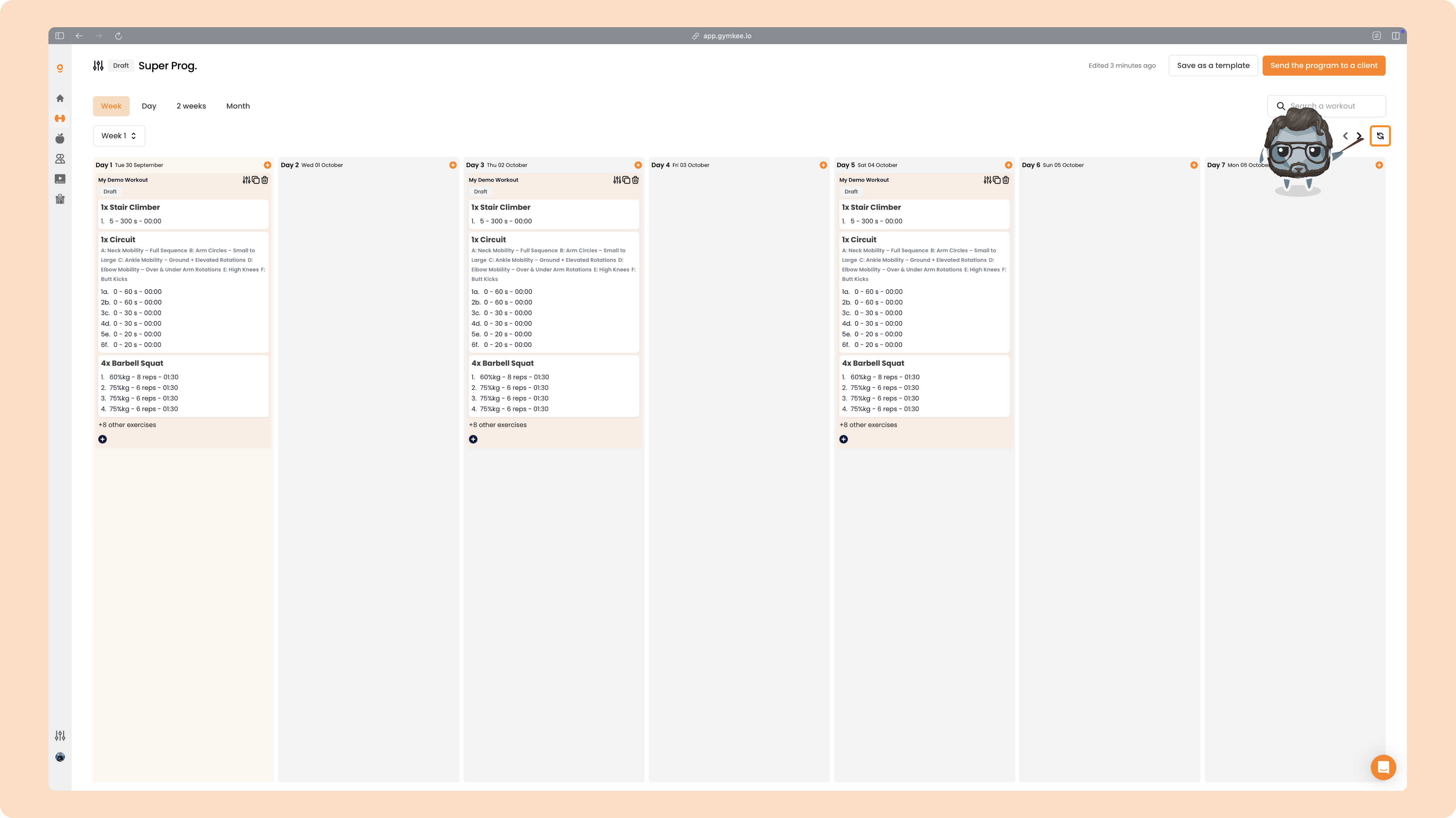 Créer un programme sportif sur Gymkee — screenshot 83