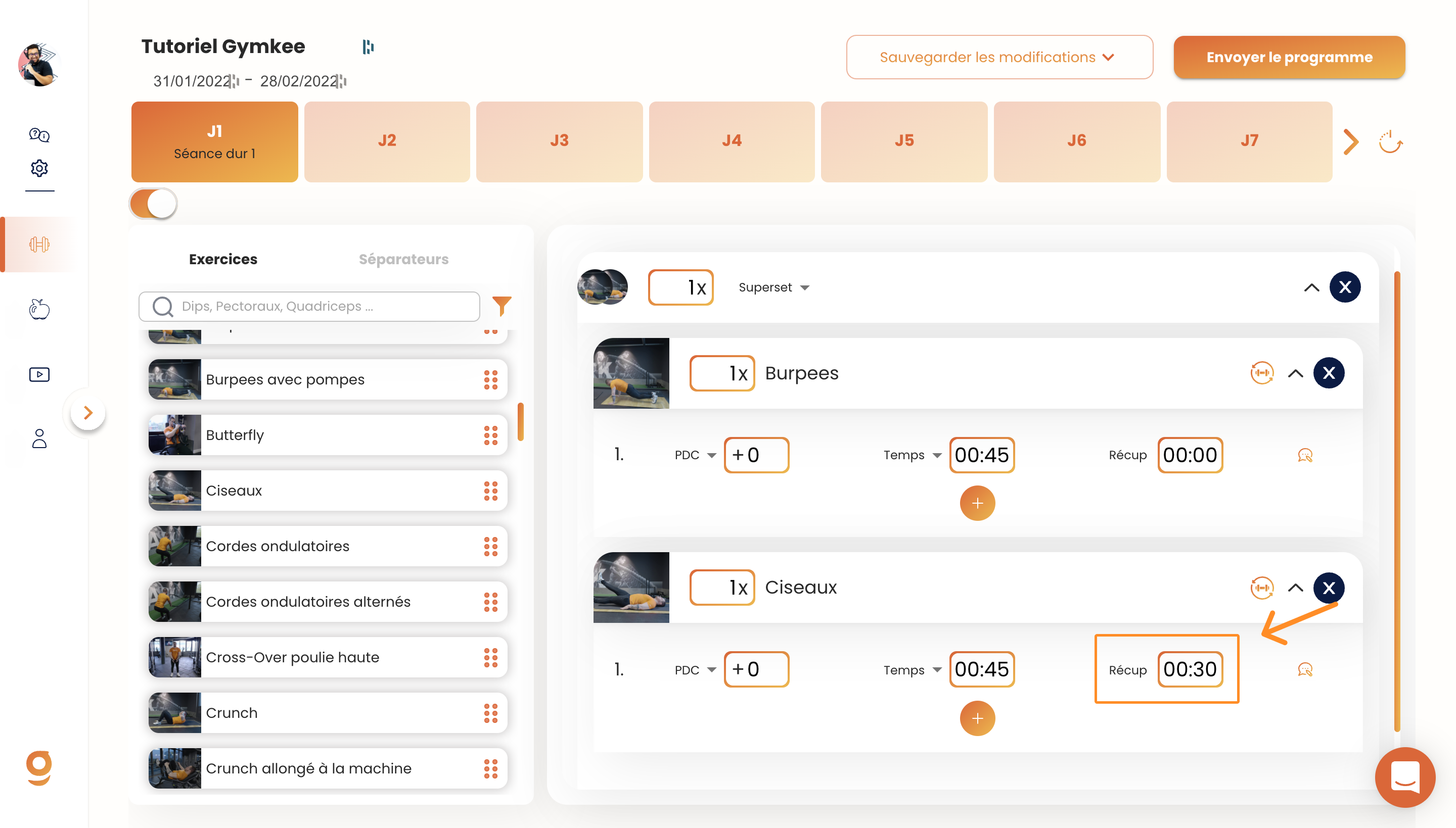 Gymkeeでスーパーセット、トライセットなどを作成! — screenshot 5