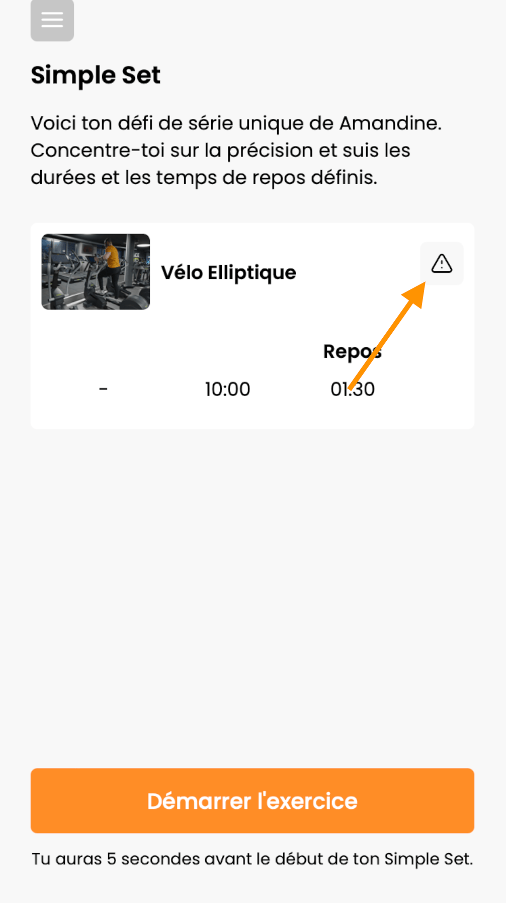 Reorder exercises in a workout — screenshot 2
