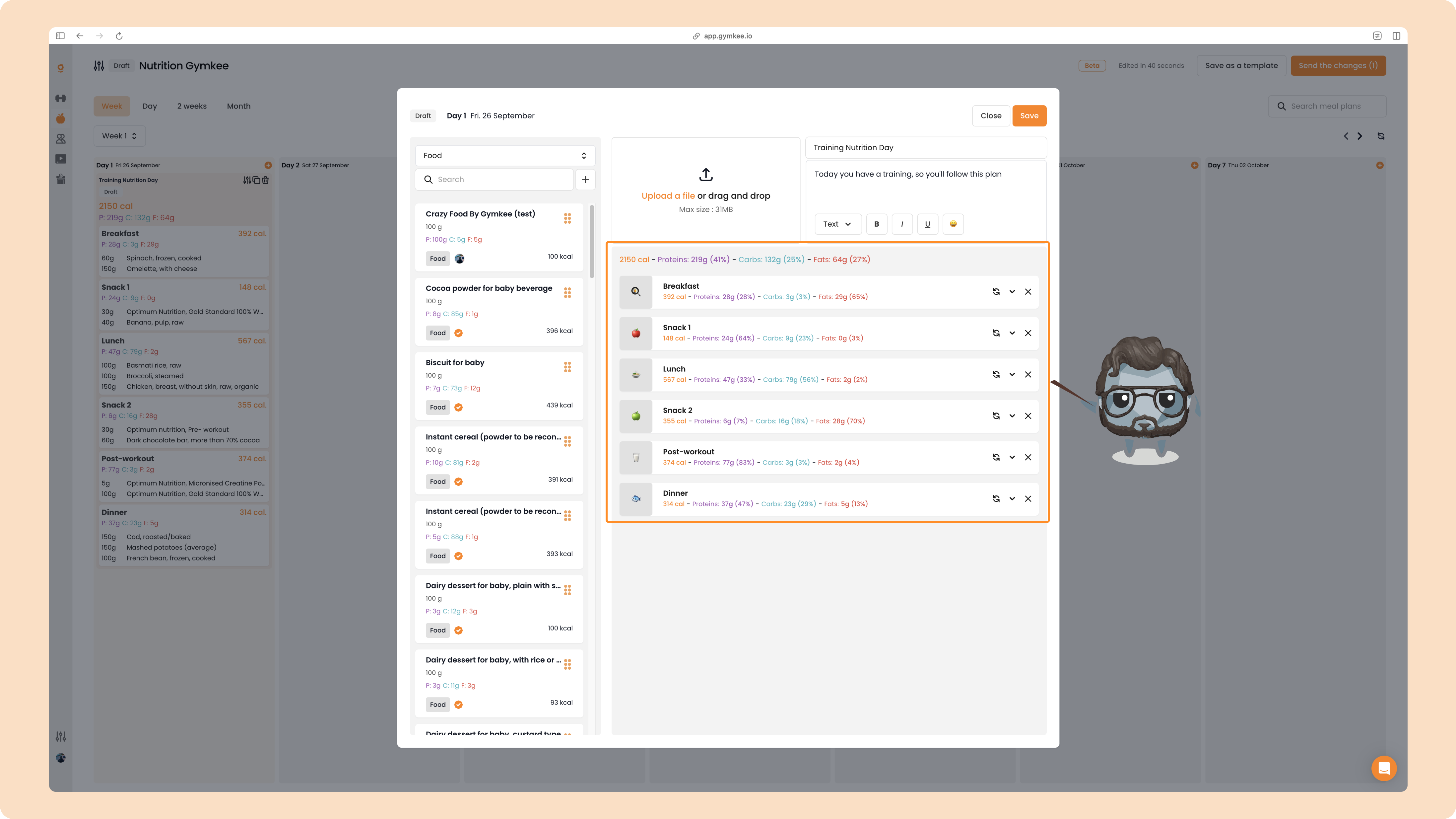 La Nutrition sur Gymkee – Guide complet pour coach sportif — screenshot 28