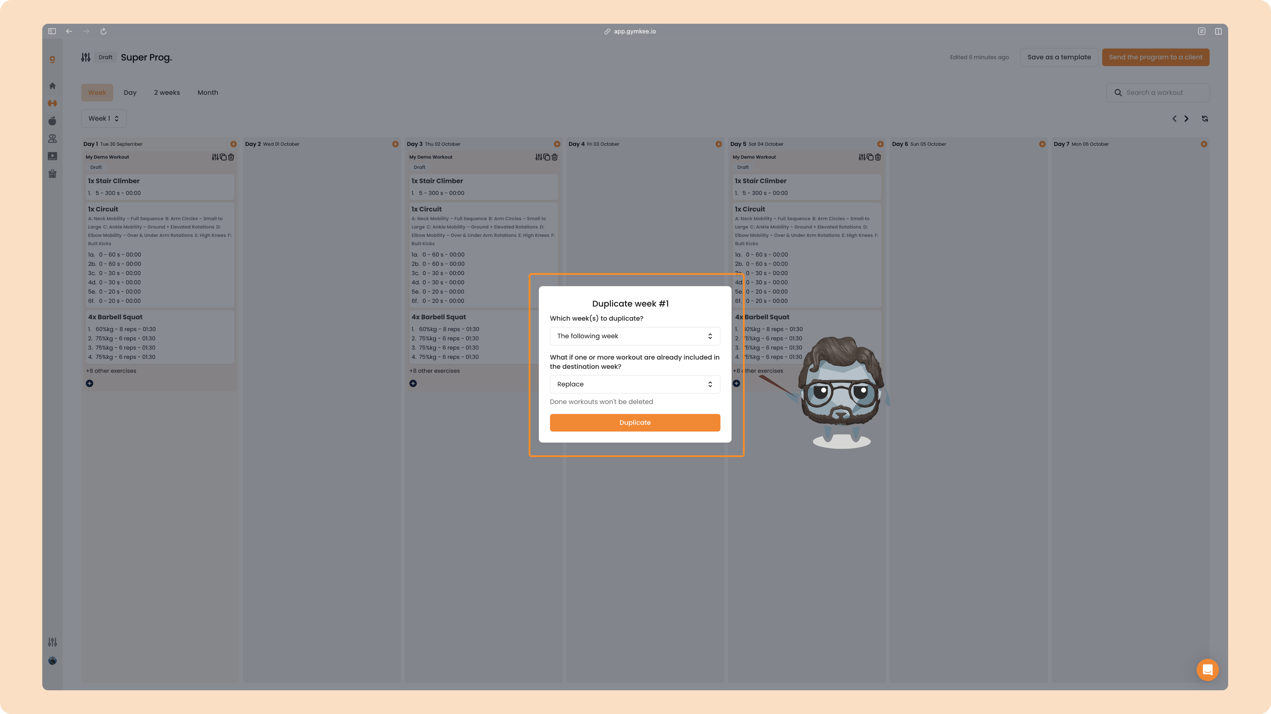Dupliquer une semaine de programmation sur les autres en 2 clicks — screenshot 2