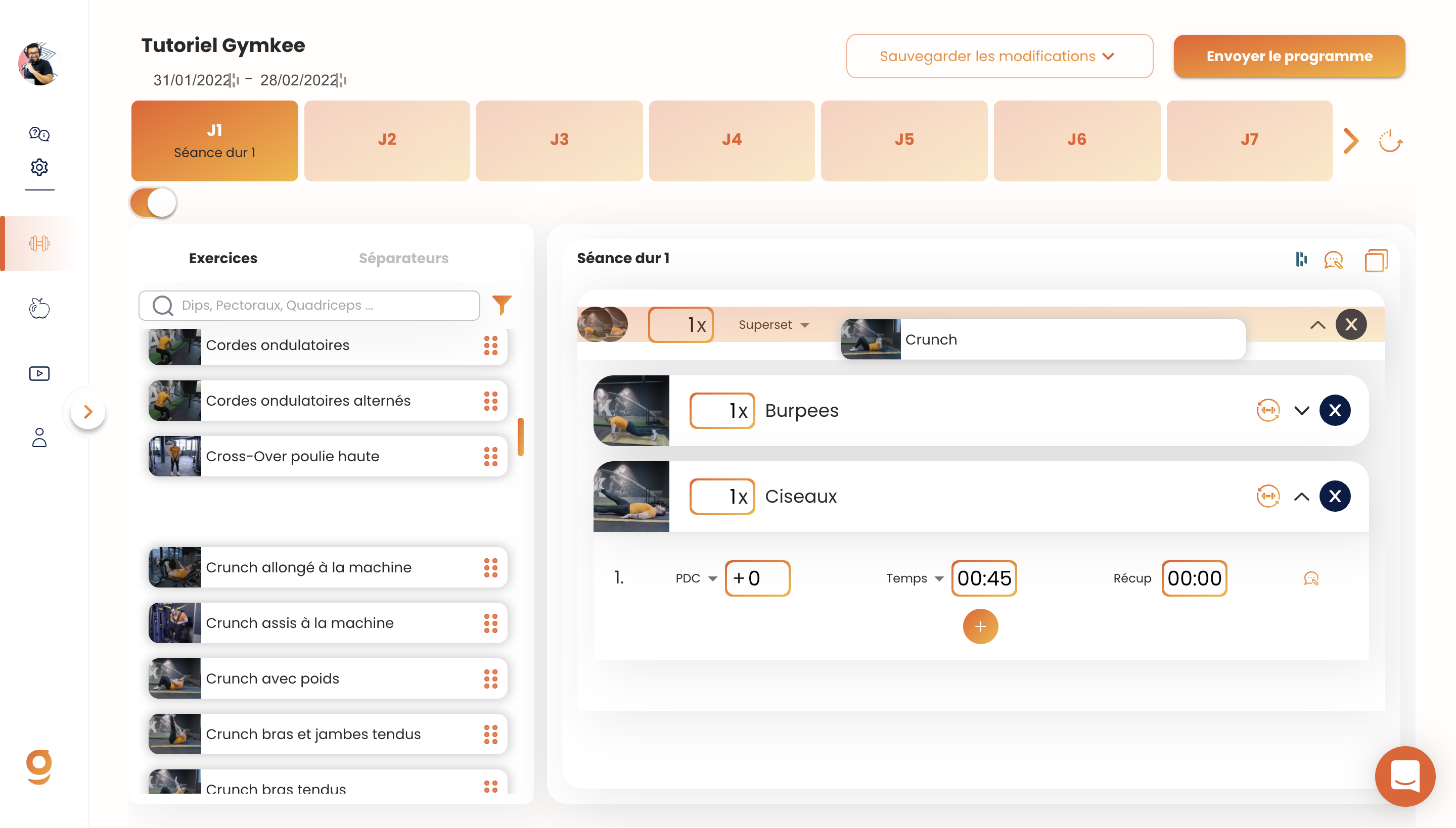 Gymkee에서 서킷 만들기 (AMRAP, TABATA, EMOM 등) — screenshot 3