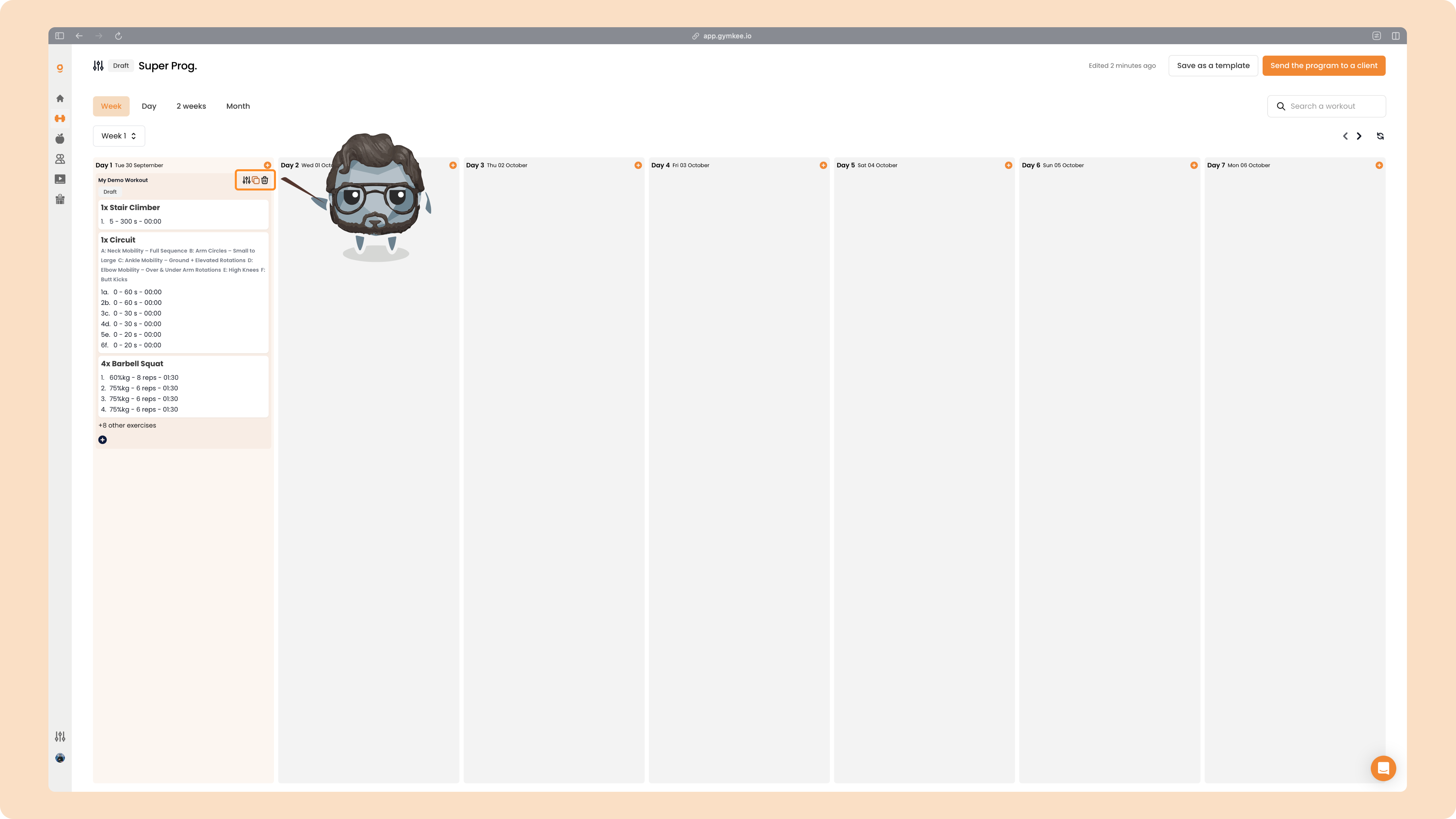 Créer un programme sportif sur Gymkee — screenshot 78