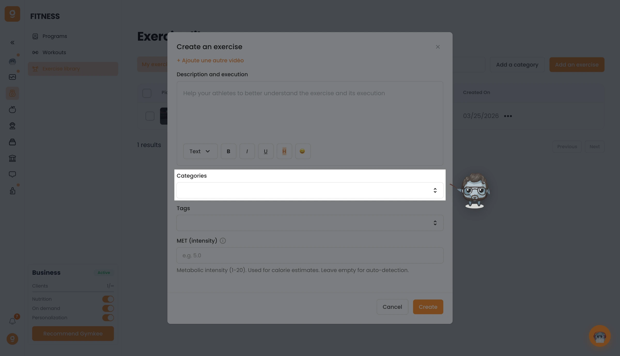 Add your own exercise videos on Gymkee — screenshot 5
