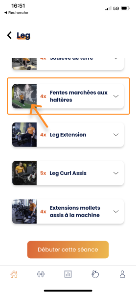 Effectuer une séance sur Gymkee — screenshot 8