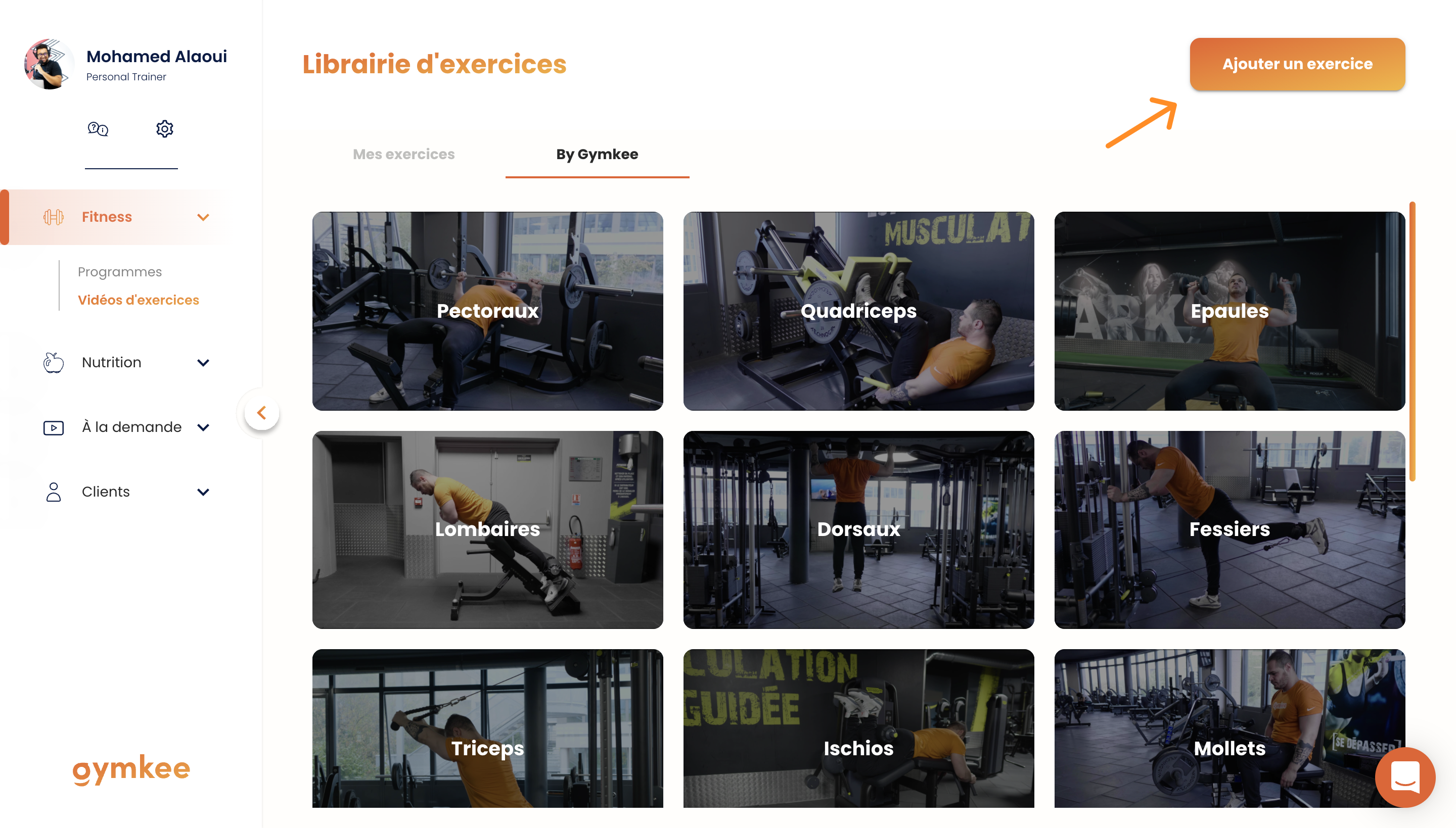 Ajouter ses propres vidéos d'exercices sur Gymkee — screenshot 2