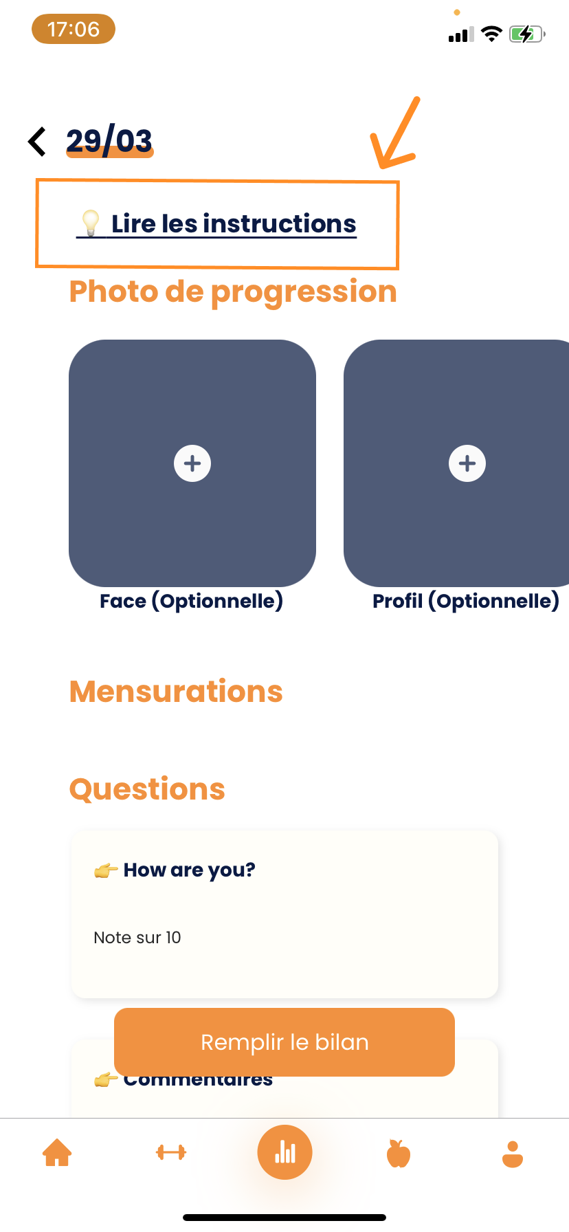 Completar una evaluación en Gymkee — screenshot 3