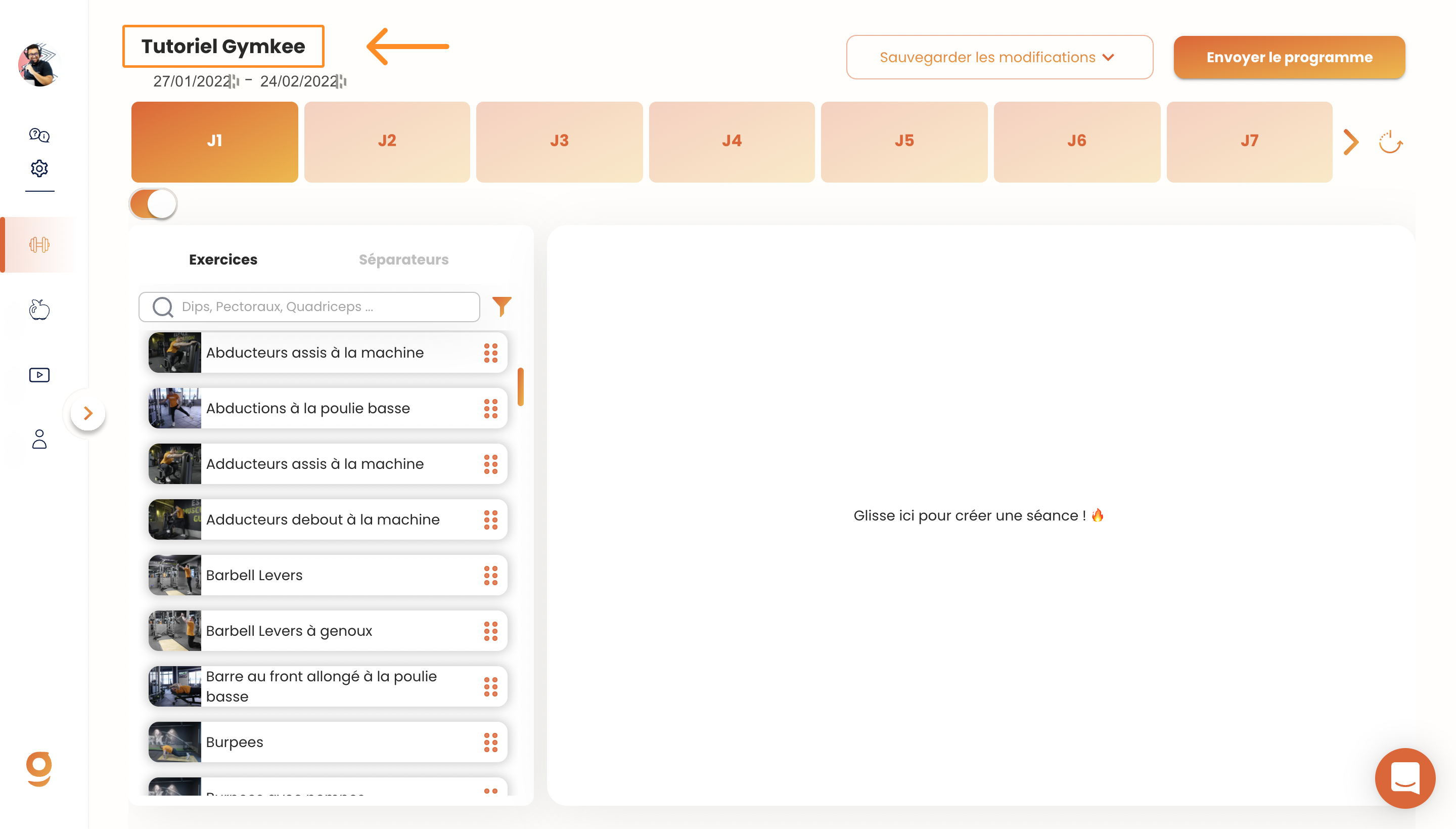 Créer un programme sportif — screenshot 5