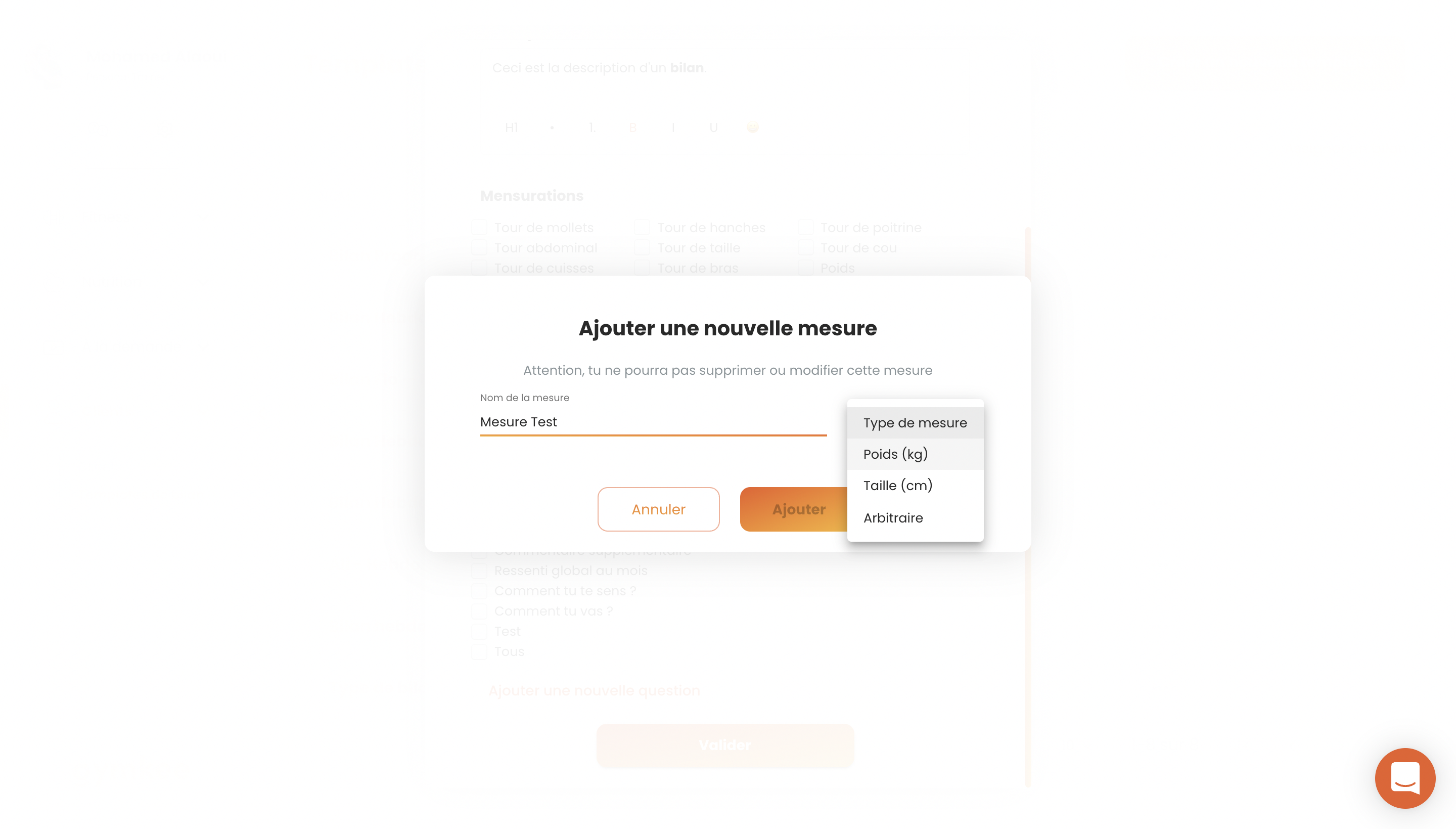 Créer un template de Bilan — screenshot 5