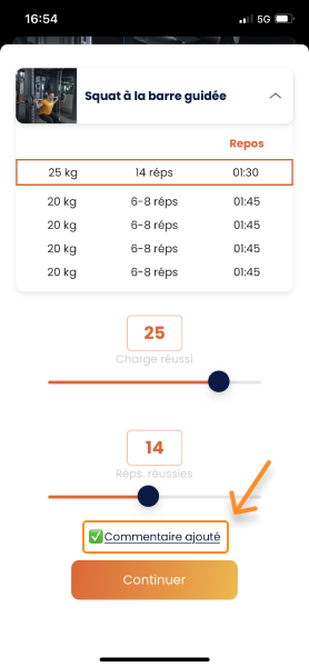 Effectuer une séance sur Gymkee — screenshot 32