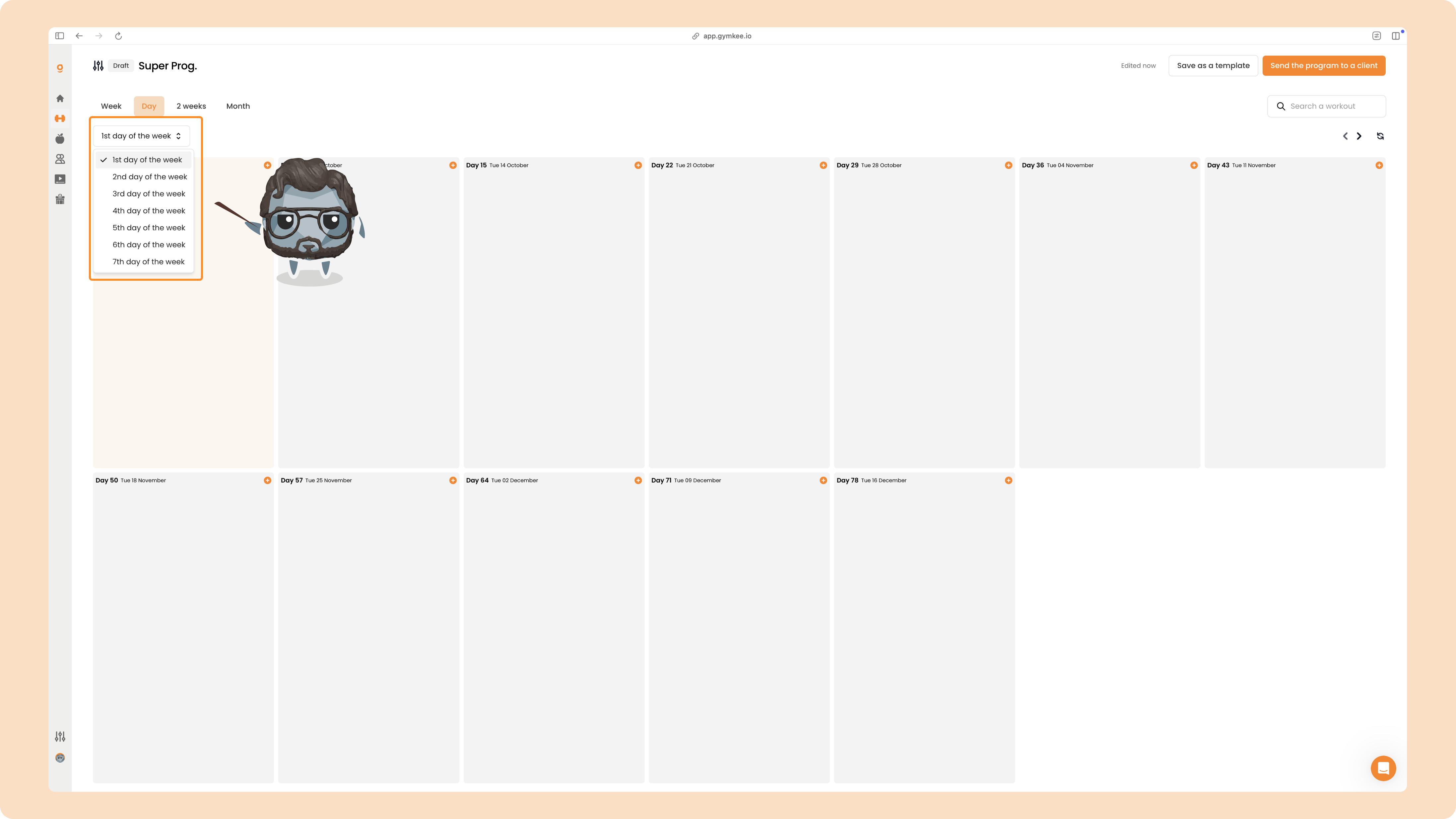 Créer un programme sportif sur Gymkee — screenshot 4