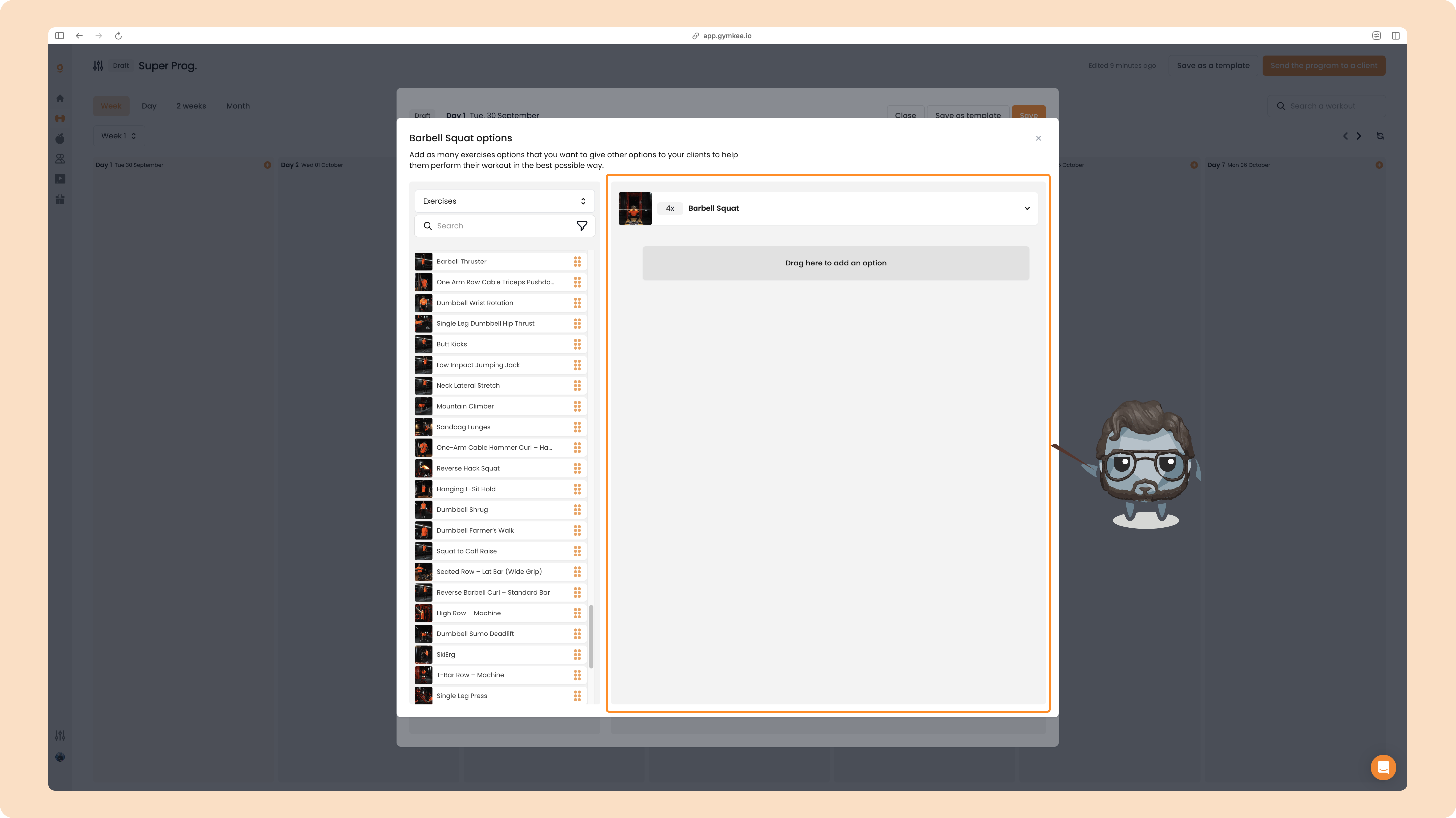 Créer un programme sportif sur Gymkee — screenshot 48