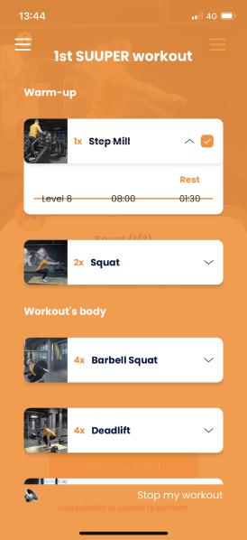 Gymkee에서 운동 완료하기 — screenshot 33