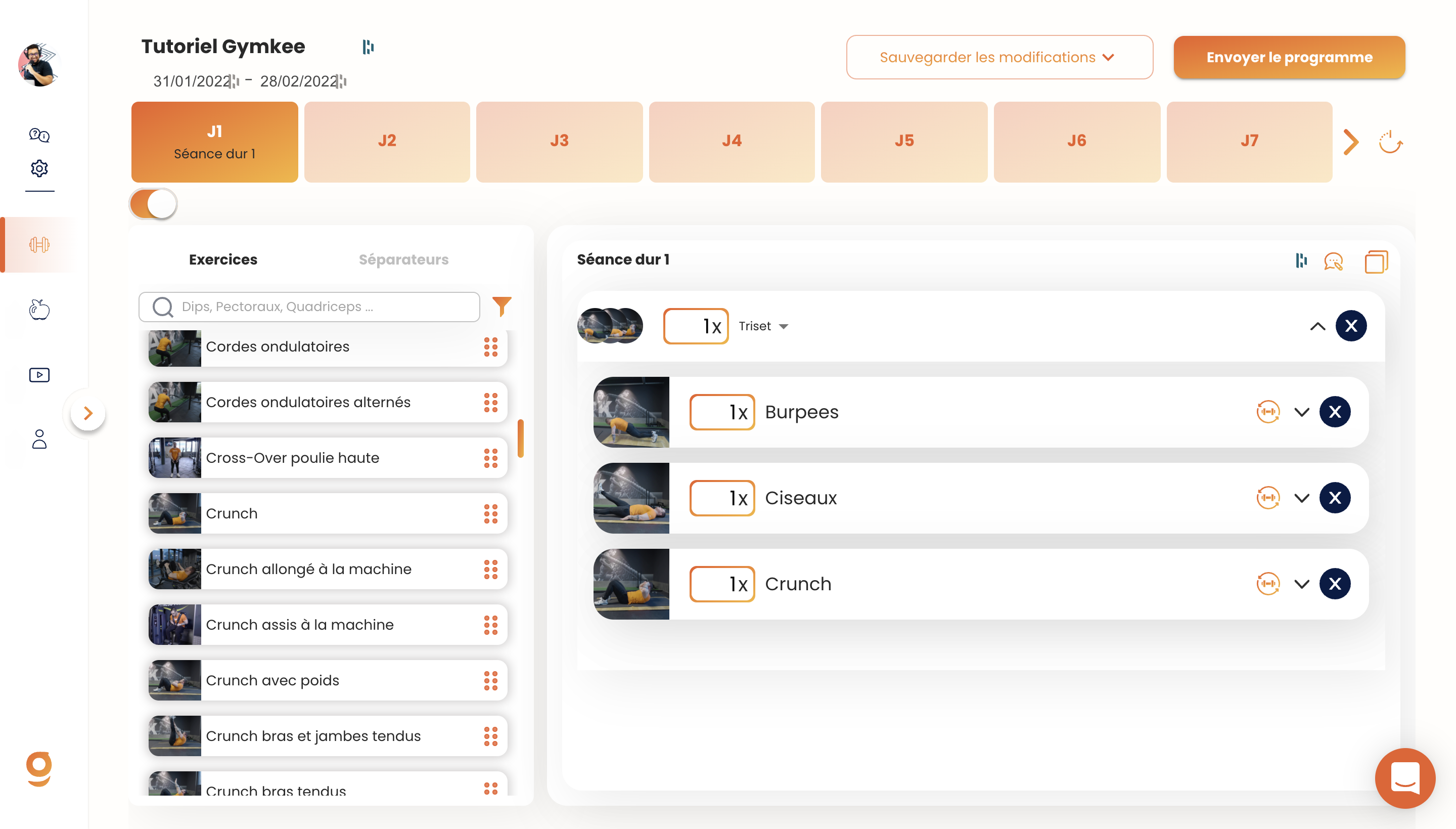 Gymkeeでスーパーセット、トライセットなどを作成! — screenshot 4