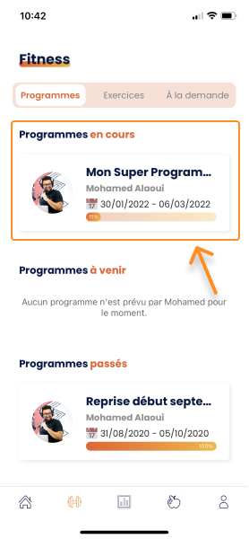 Voir son programme sportif complet sur Gymkee — screenshot 4