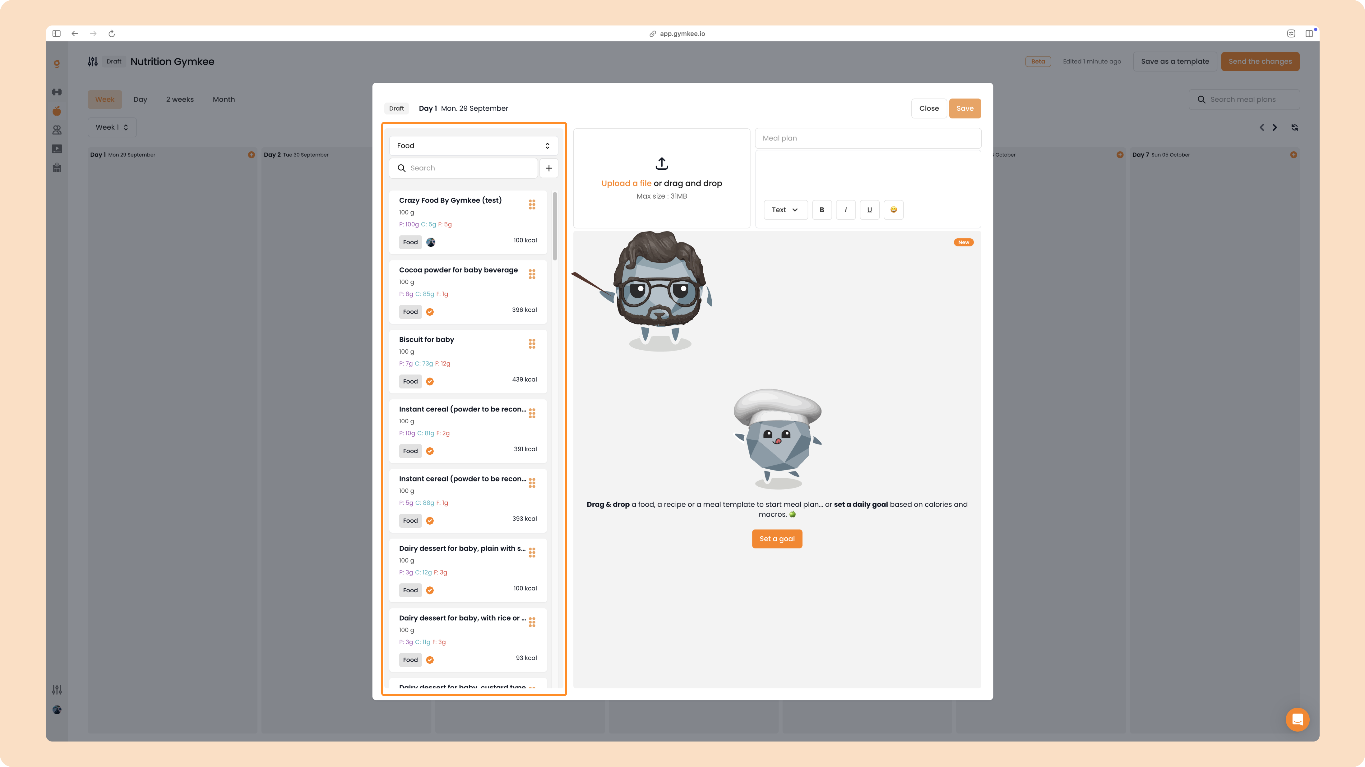 La Nutrition sur Gymkee – Guide complet pour coach sportif — screenshot 9