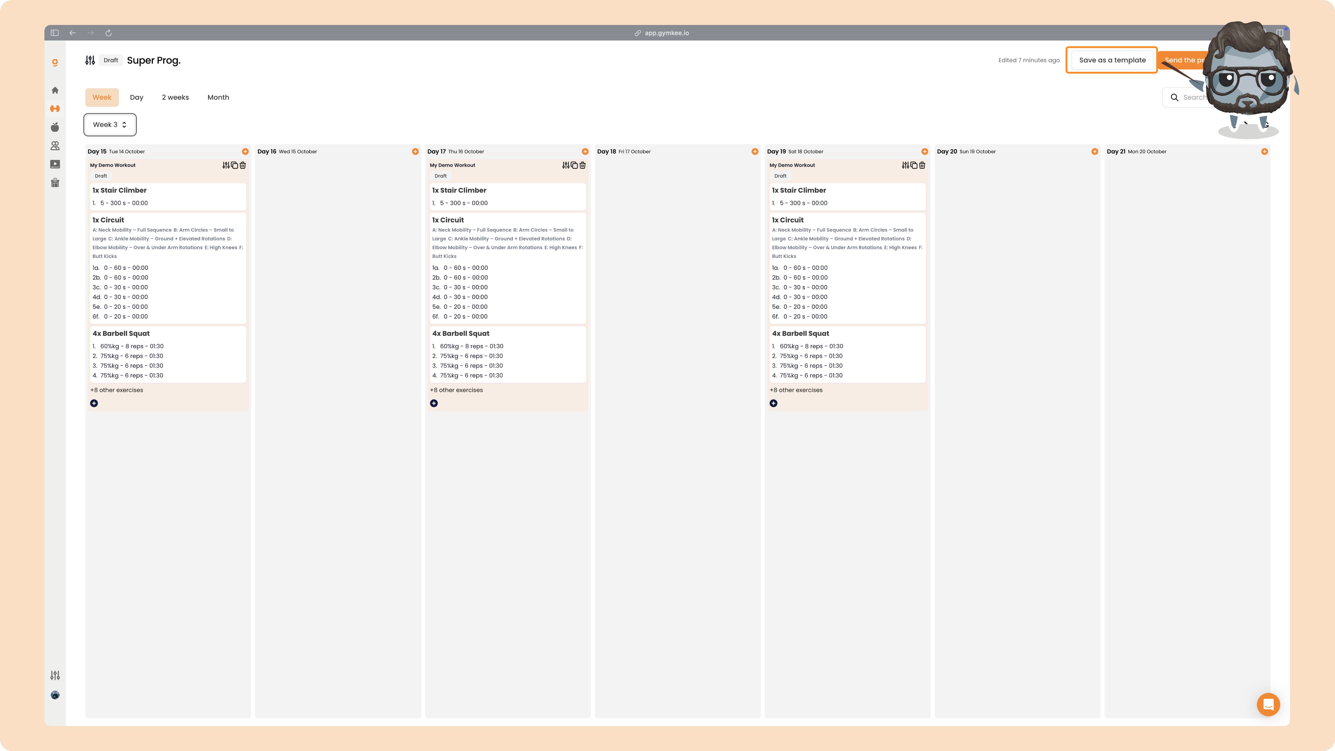 Créer un programme sportif sur Gymkee — screenshot 92