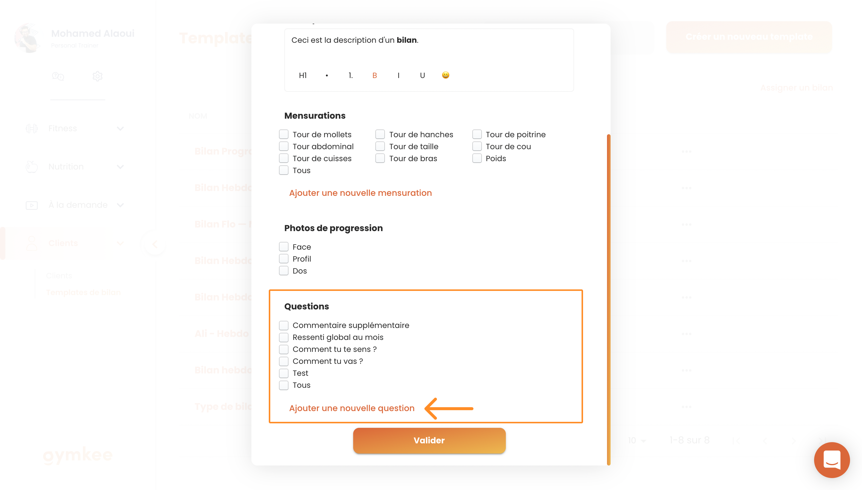Créer un template de Bilan — screenshot 7