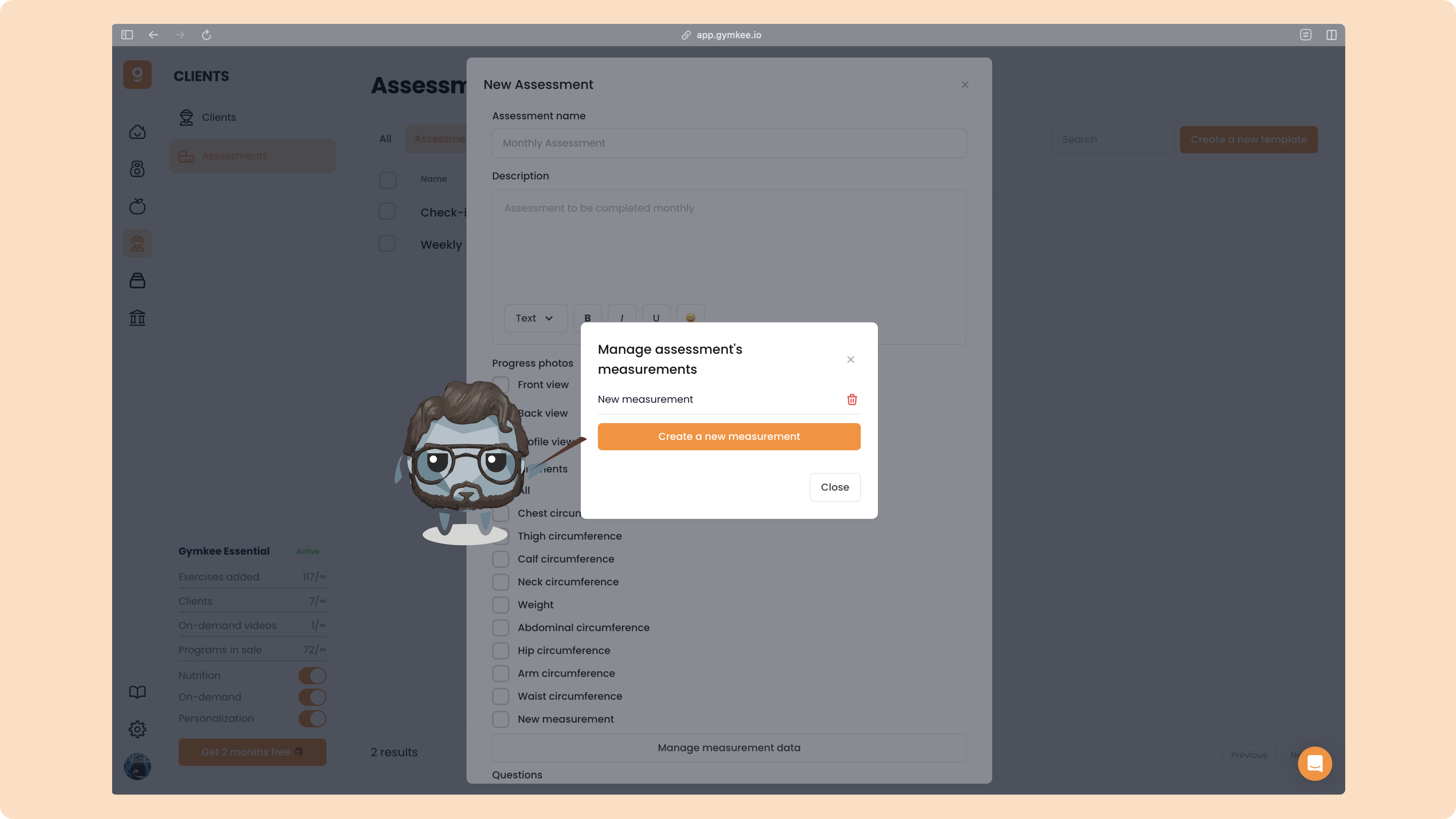 Créer des bilans sur Gymkee — screenshot 10