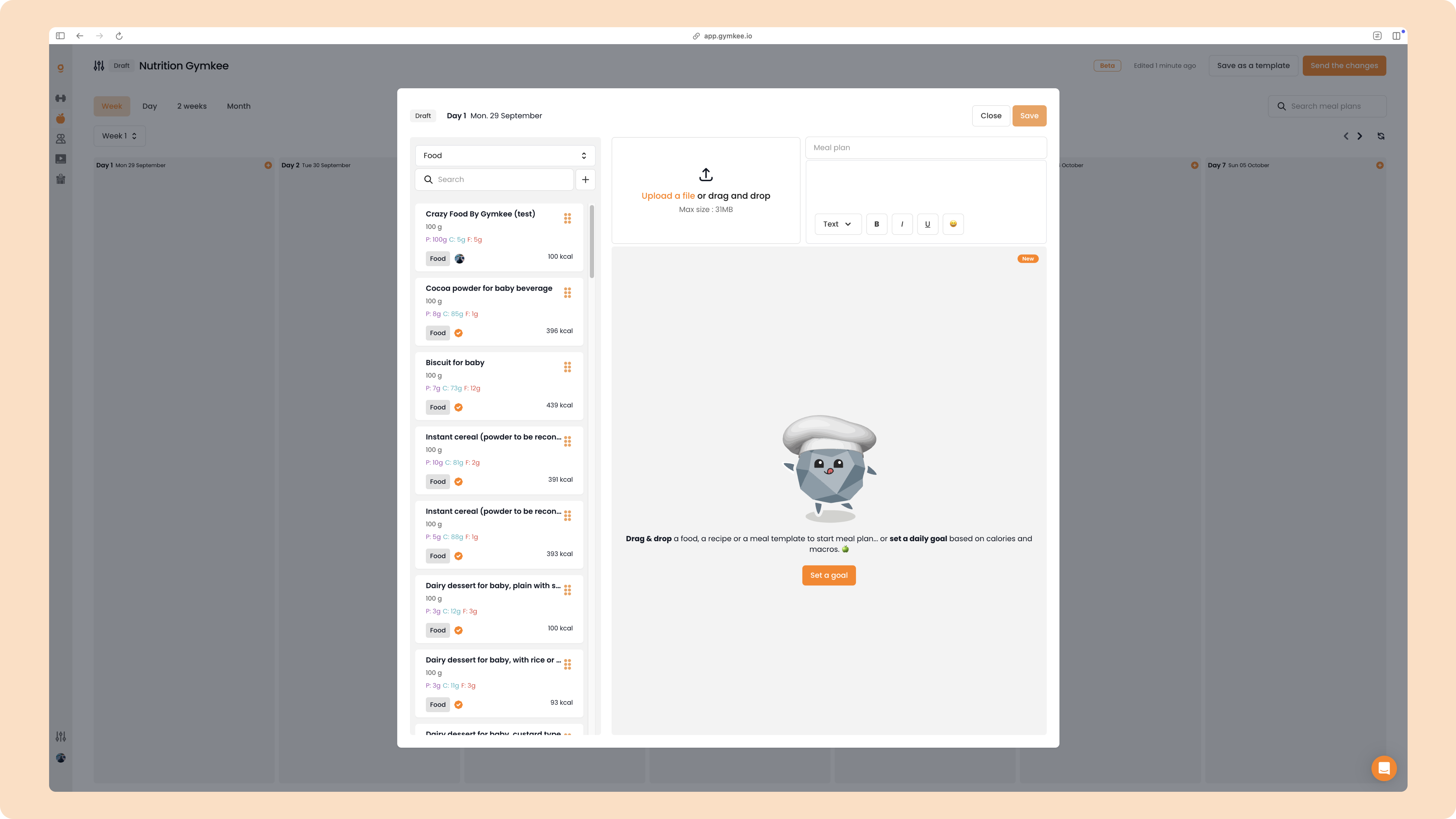 La Nutrition sur Gymkee – Guide complet pour coach sportif — screenshot 8