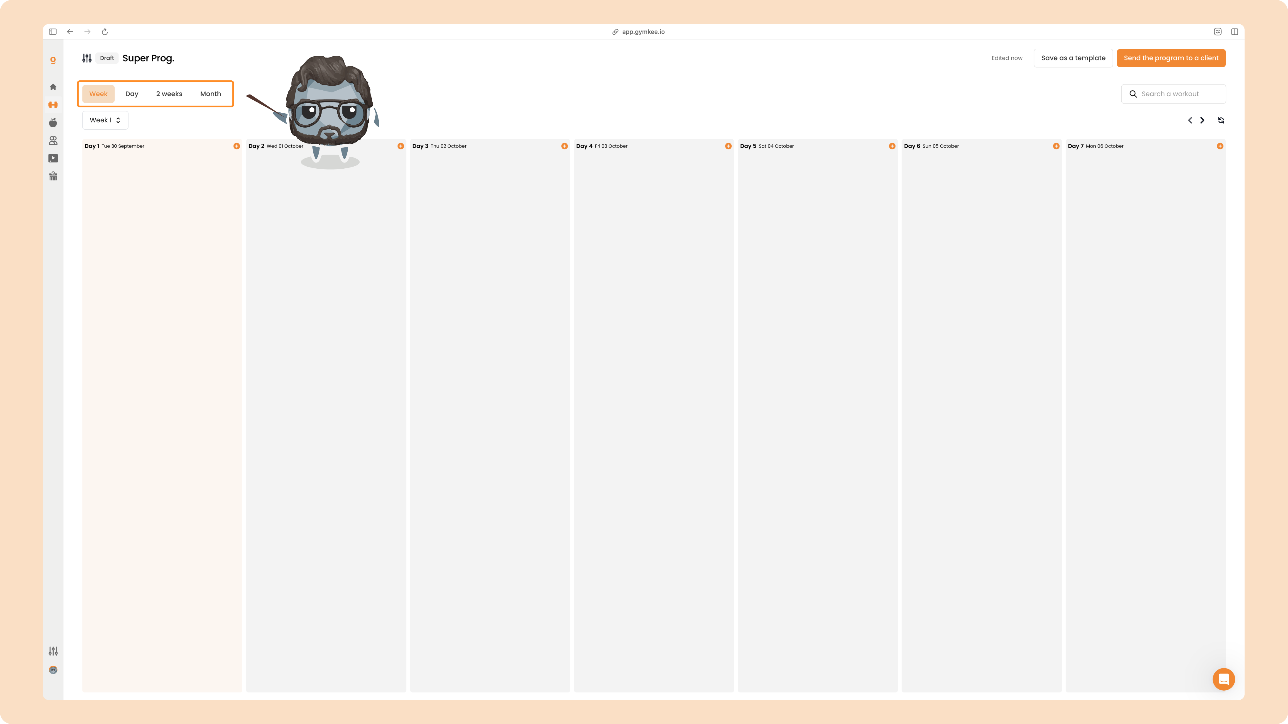 Créer un programme sportif sur Gymkee — screenshot 2