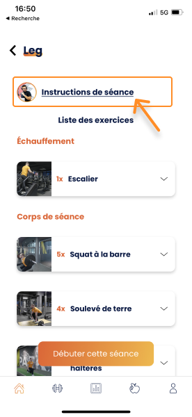 Effectuer une séance sur Gymkee — screenshot 4