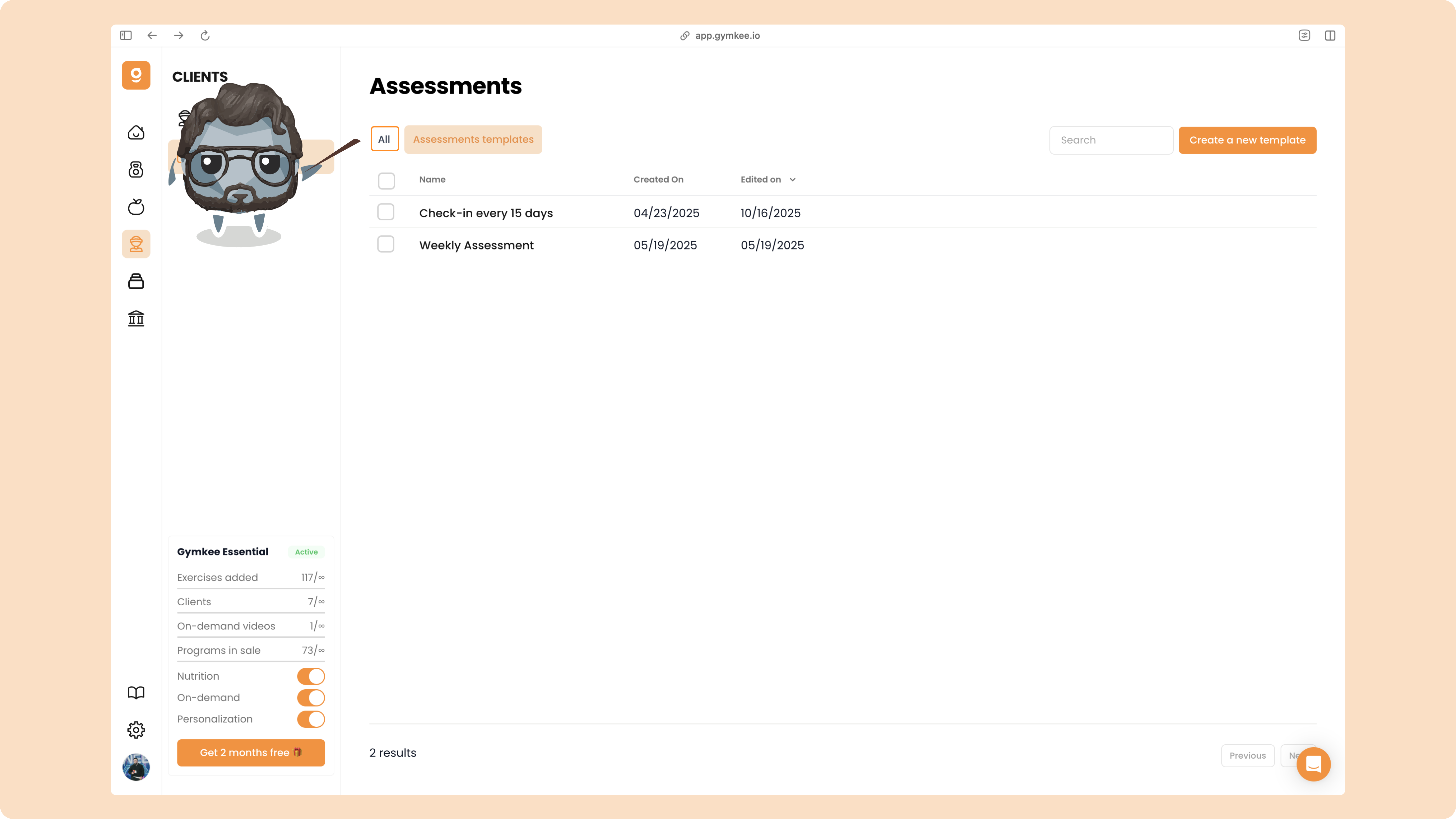Créer des bilans sur Gymkee — screenshot 23