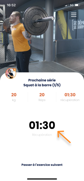 Effectuer une séance sur Gymkee — screenshot 22