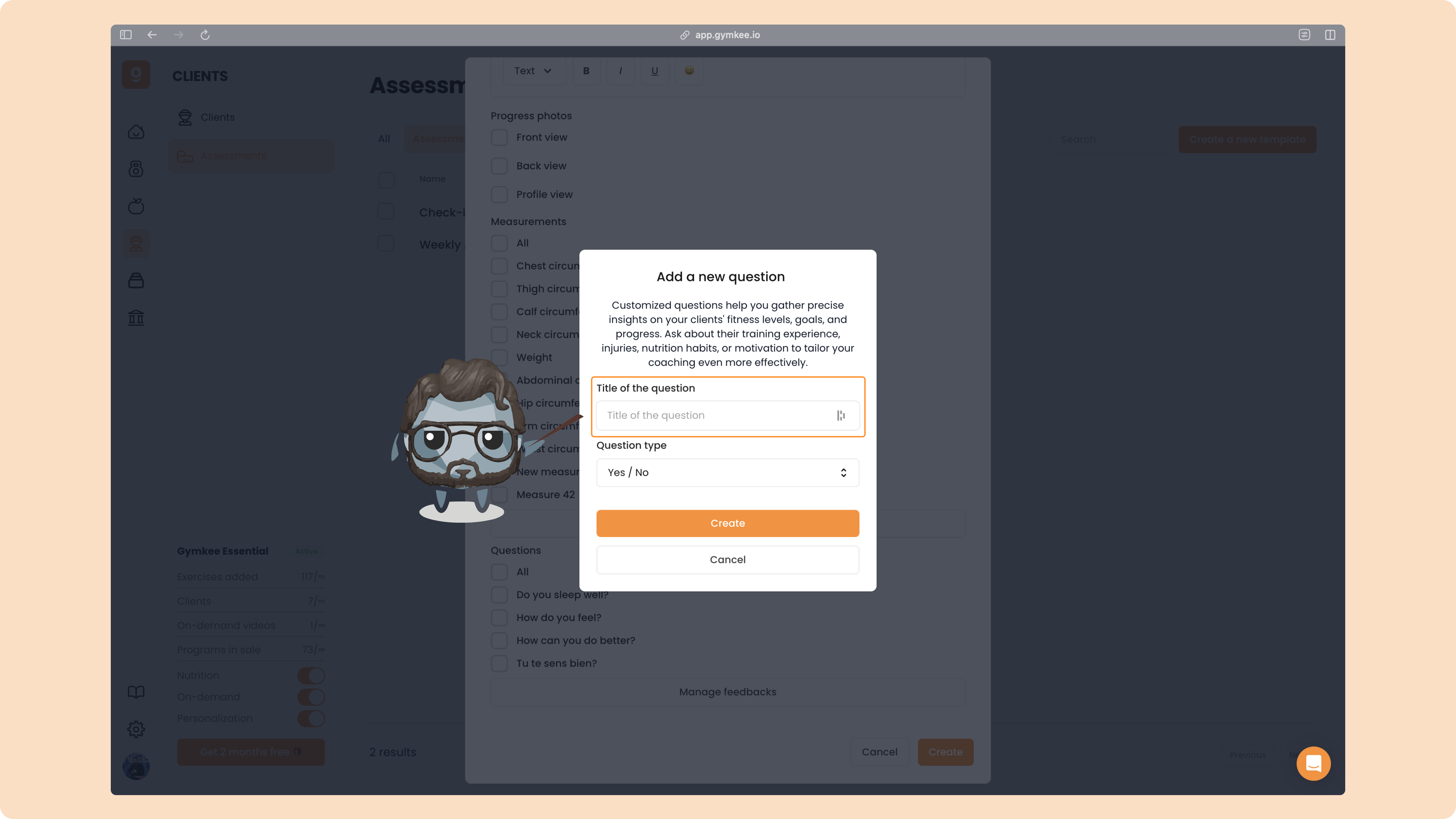 Créer des bilans sur Gymkee — screenshot 19
