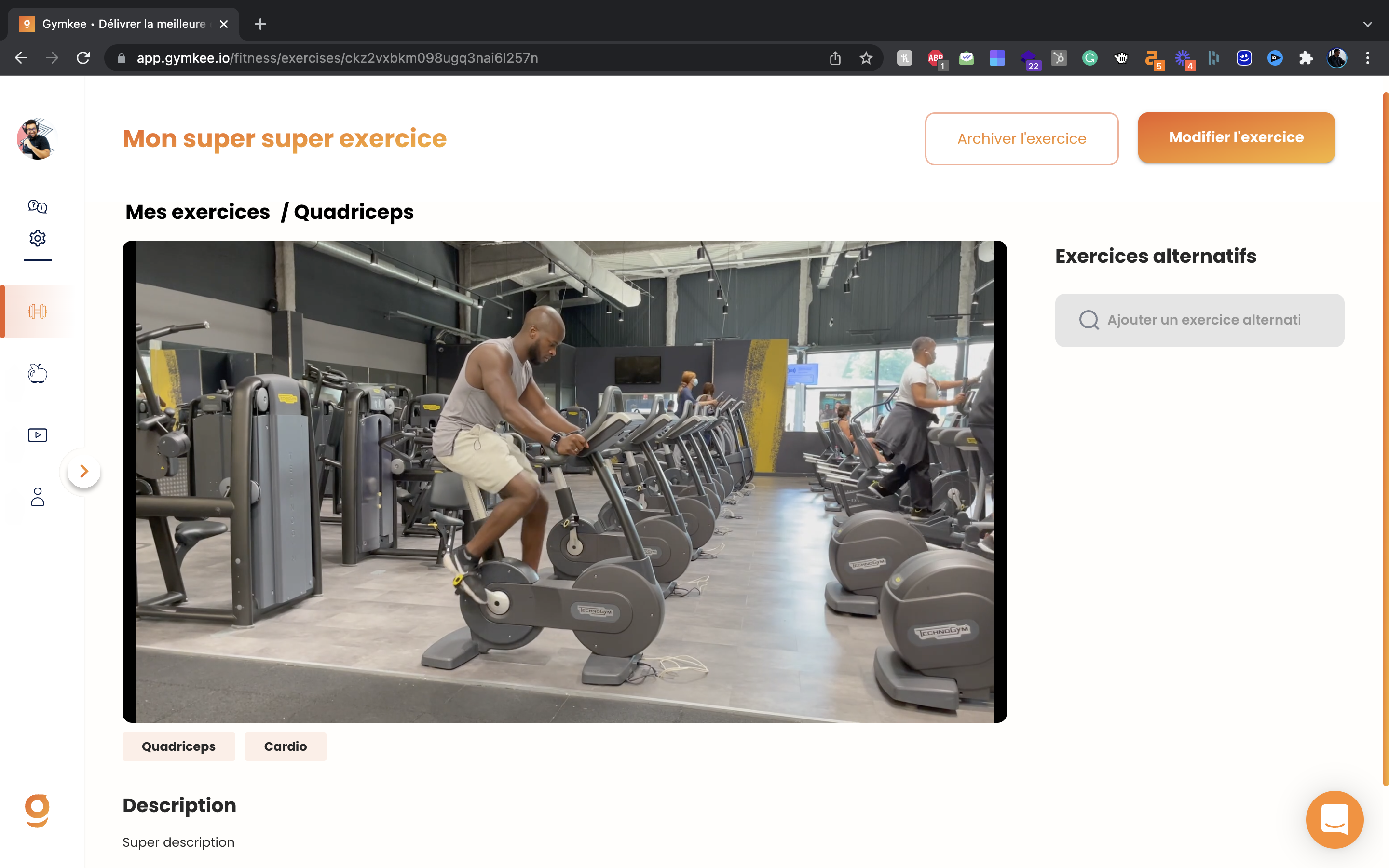 Gymkeeの代替エクササイズ — screenshot 1