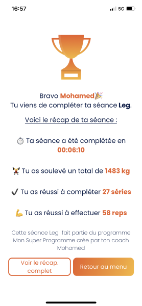 Effectuer une séance sur Gymkee — screenshot 38