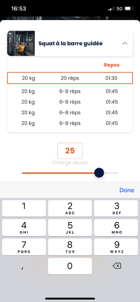 Effectuer une séance sur Gymkee — screenshot 27