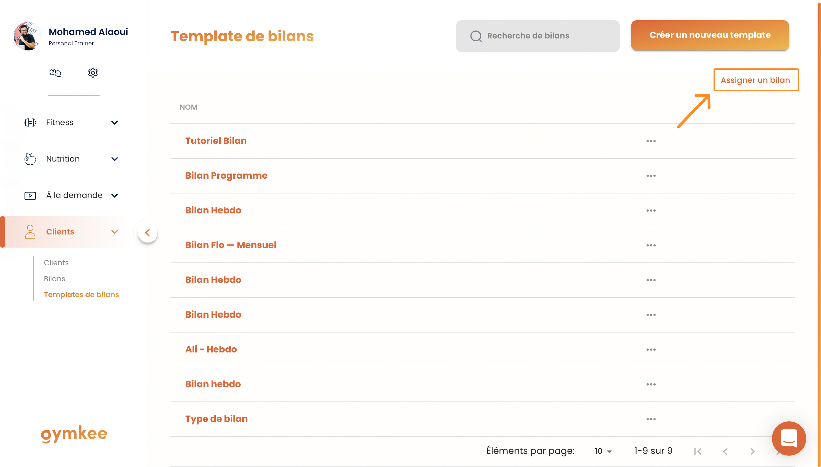 Envoyer un bilan à un client — screenshot 2