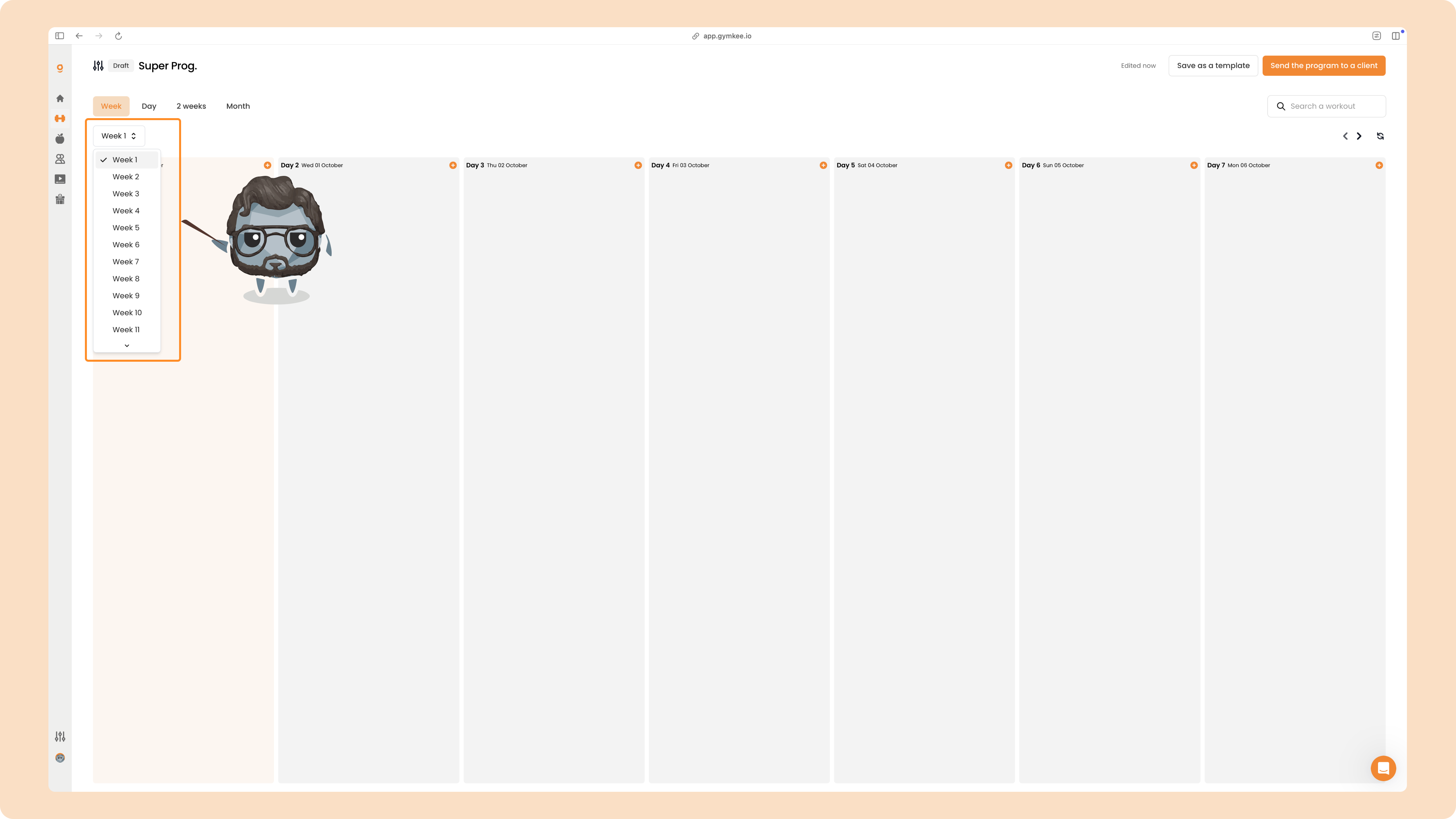 Créer un programme sportif sur Gymkee — screenshot 3