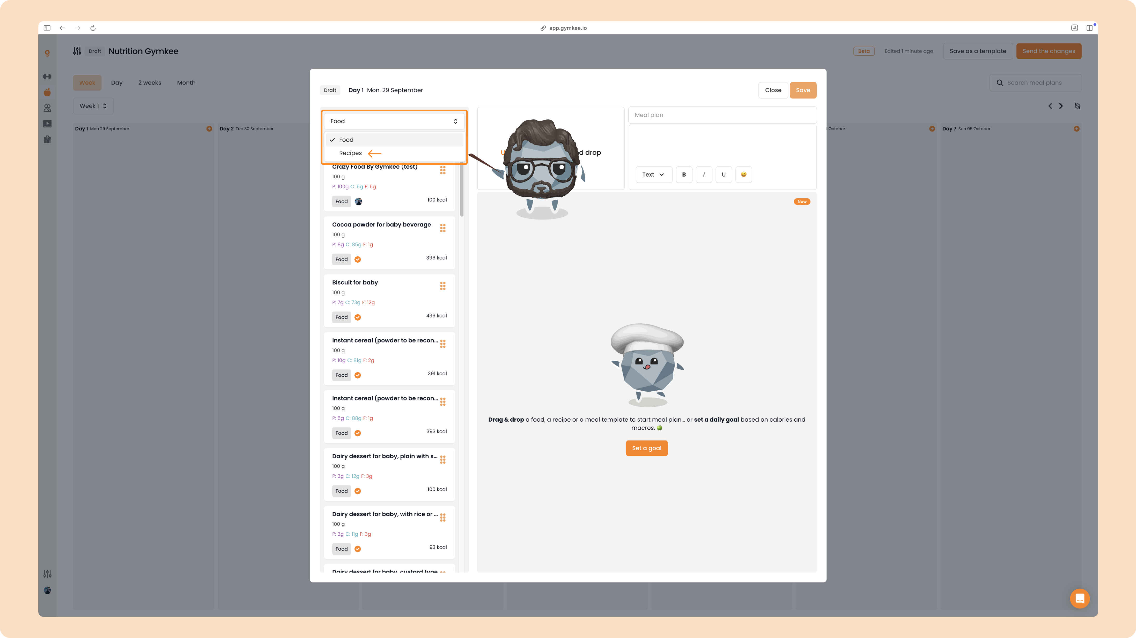 La Nutrition sur Gymkee – Guide complet pour coach sportif — screenshot 14