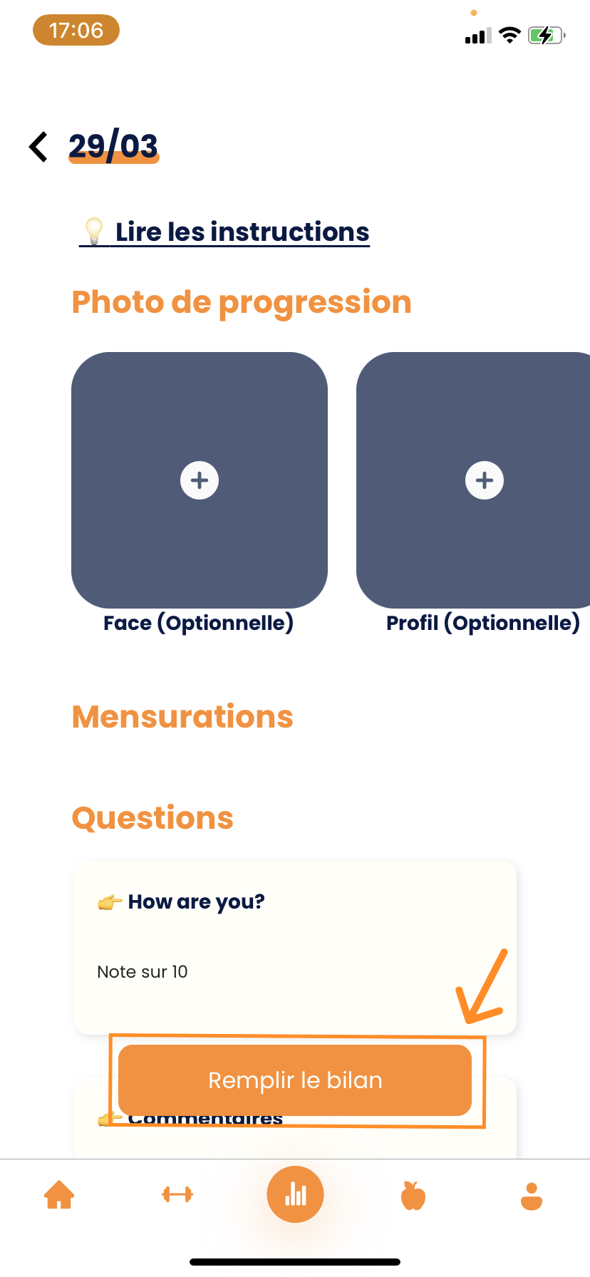 Completar una evaluación en Gymkee — screenshot 5