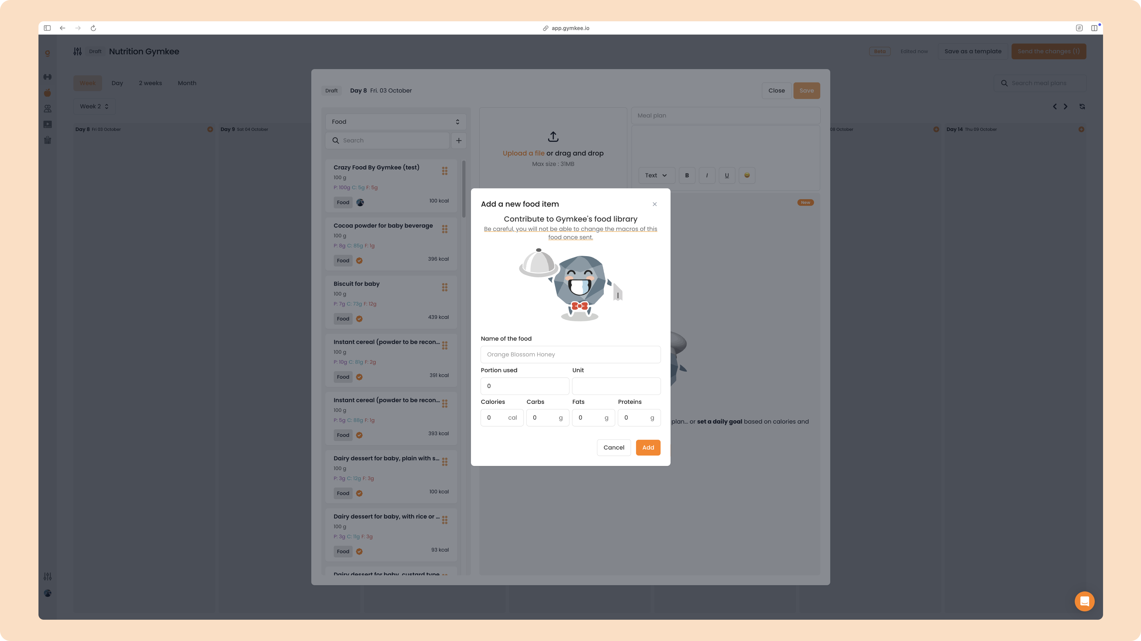 La Nutrition sur Gymkee – Guide complet pour coach sportif — screenshot 11