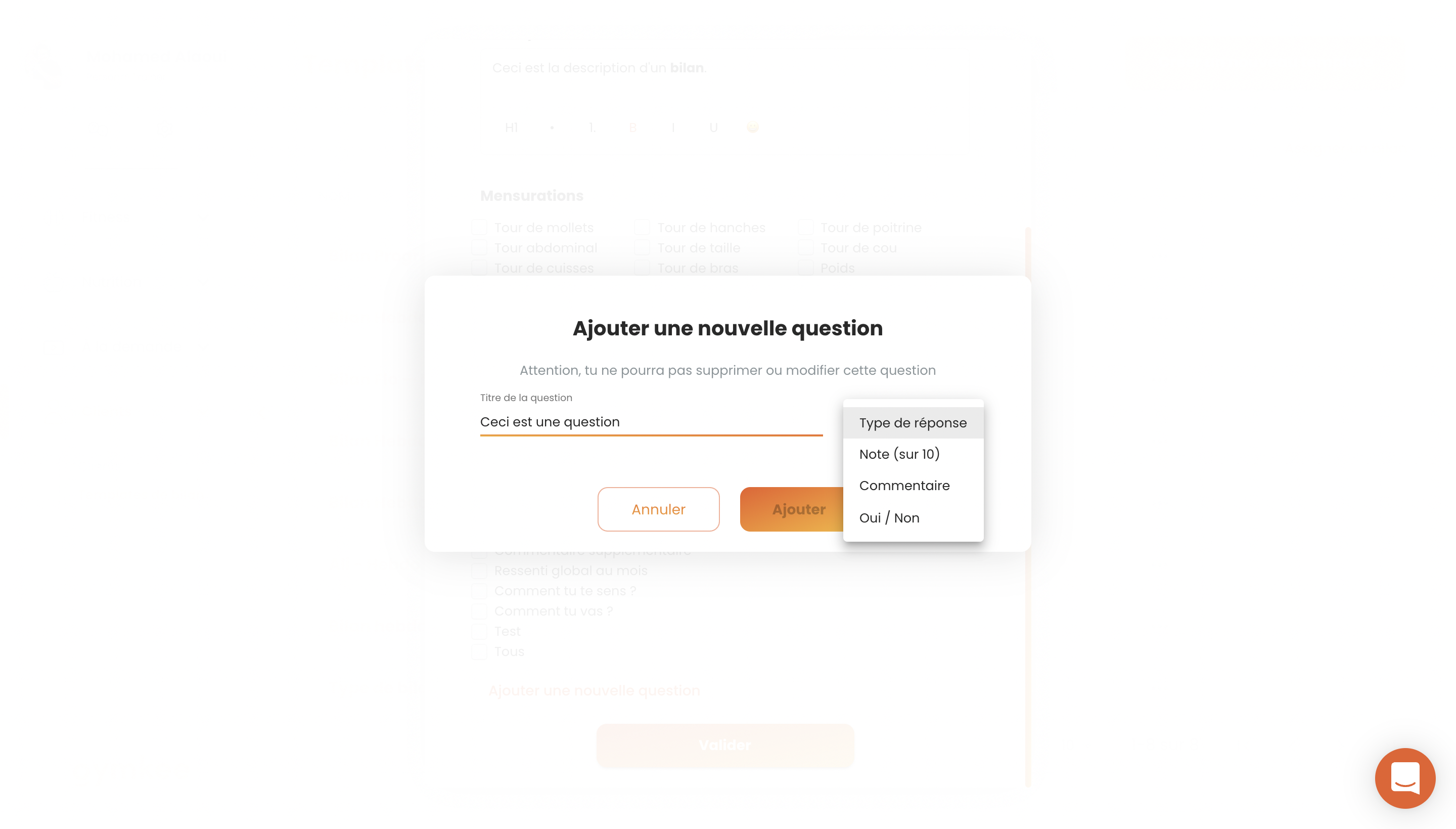 Créer un template de Bilan — screenshot 8
