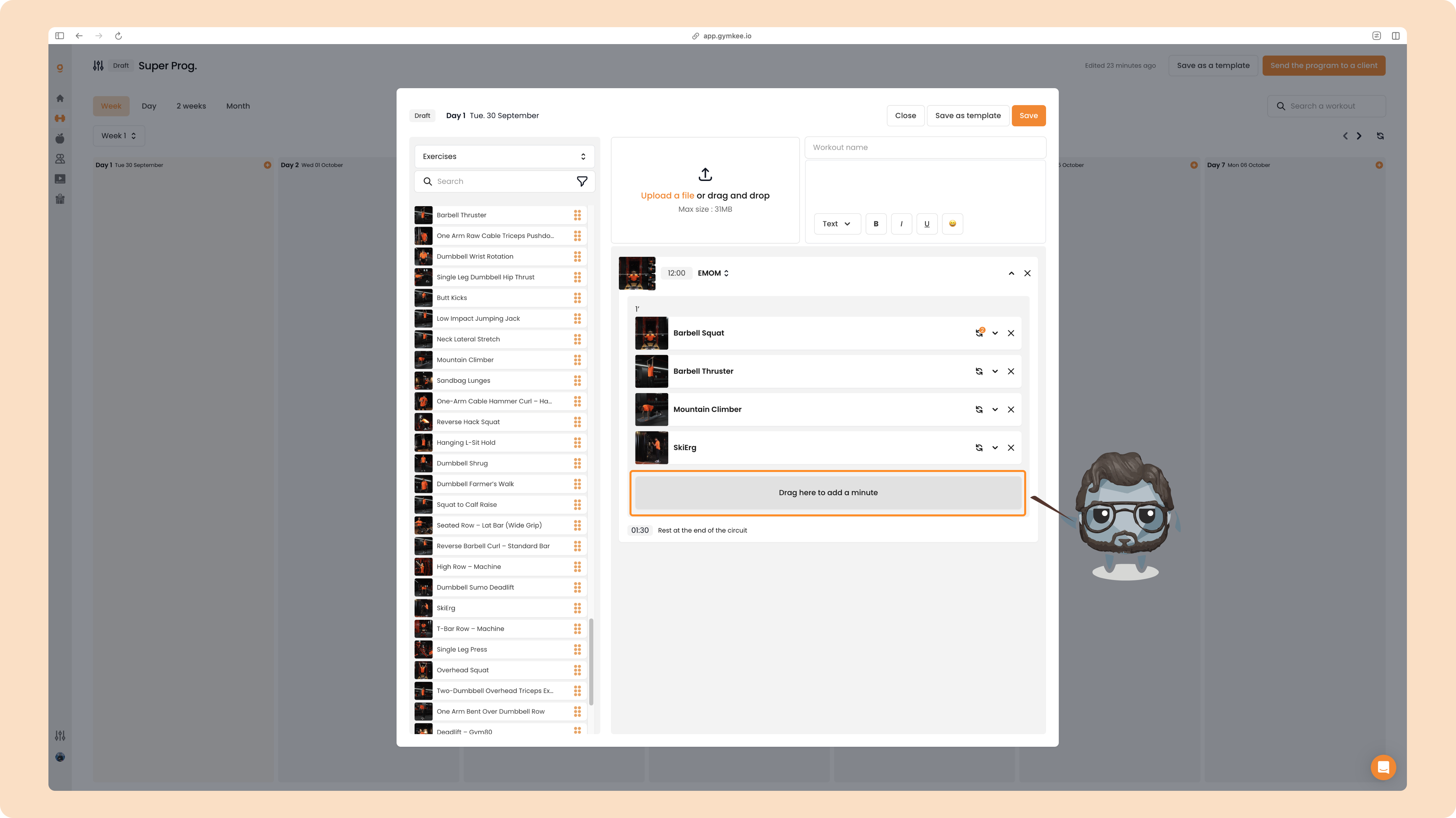 Créer des supersets, trisets, circuits, AMRAP, EMOM, TABATA etc... — screenshot 13