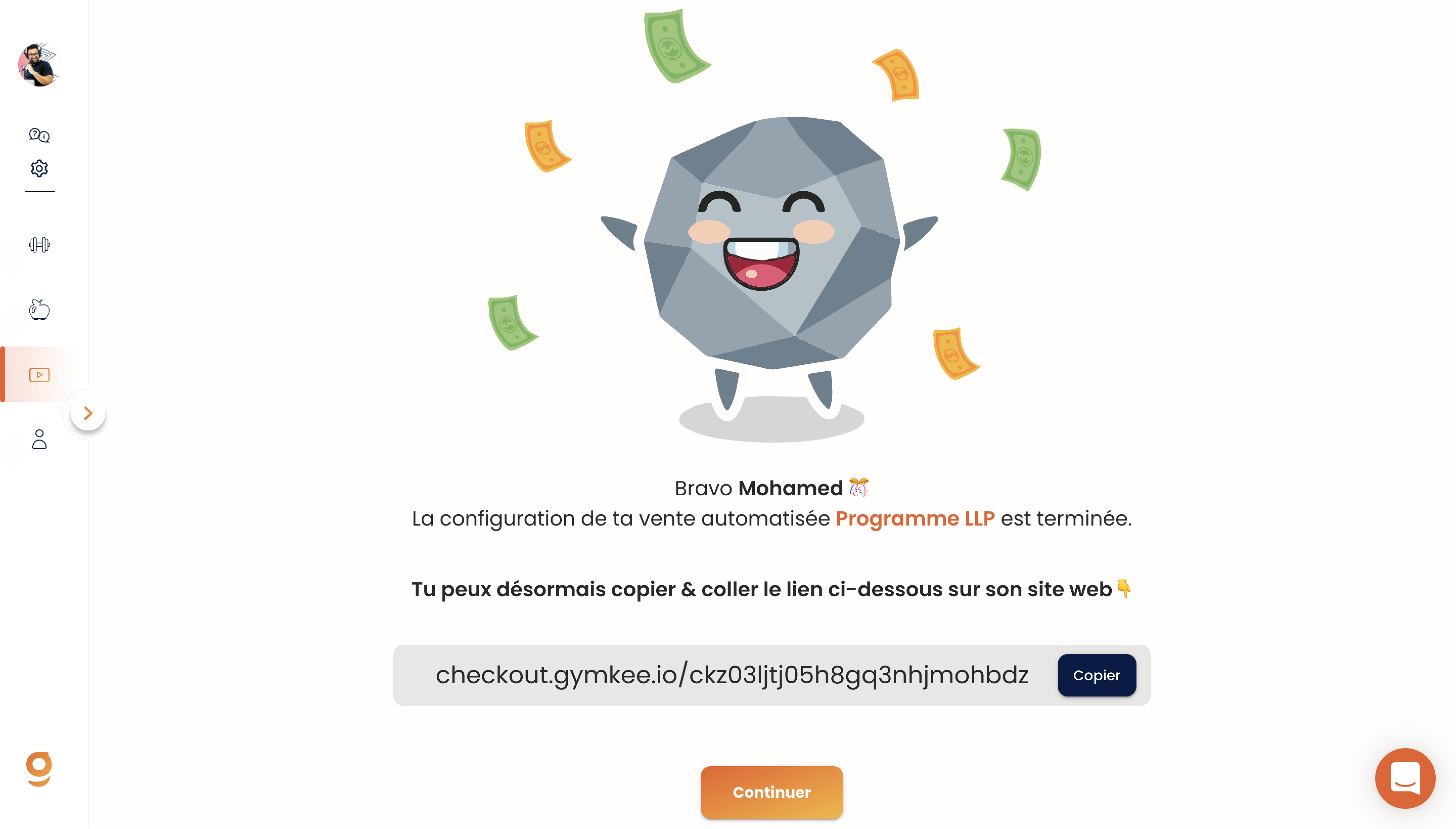 Vendre des programmes en automatique sur Gymkee — screenshot 12