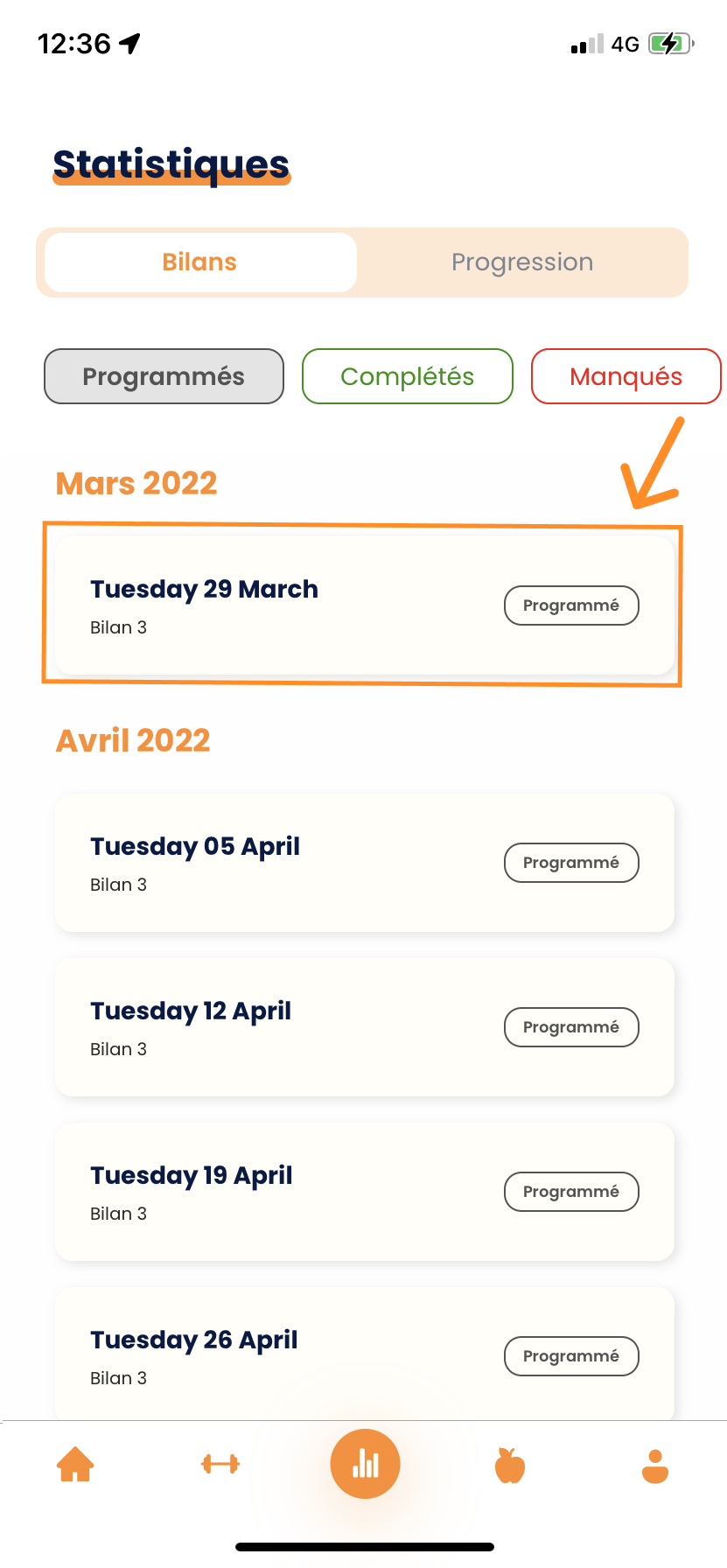 Completar una evaluación en Gymkee — screenshot 2