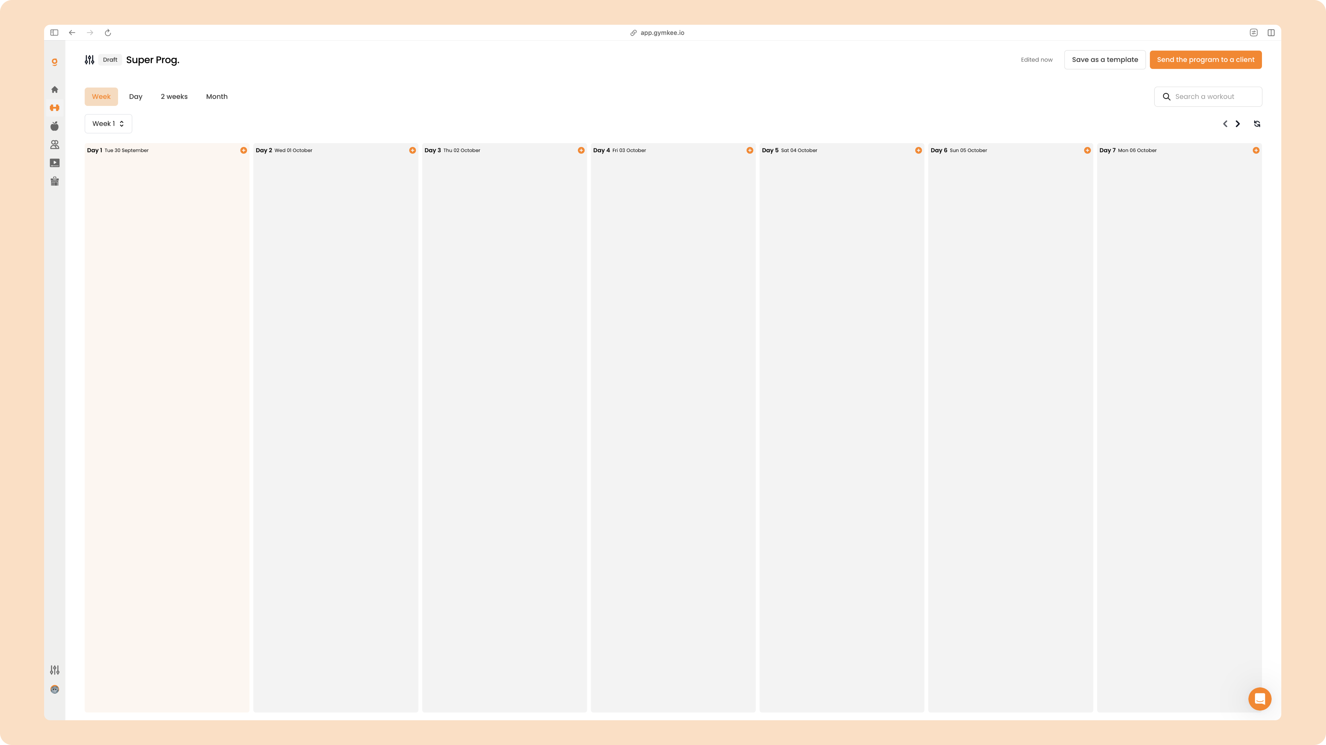 Créer un programme sportif sur Gymkee — screenshot 7