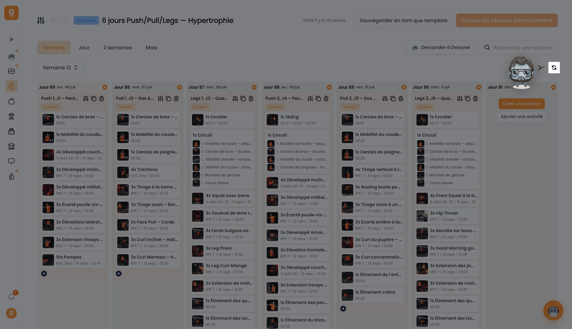 Dupliquer une semaine de programmation sur les autres en 2 clicks — screenshot 1