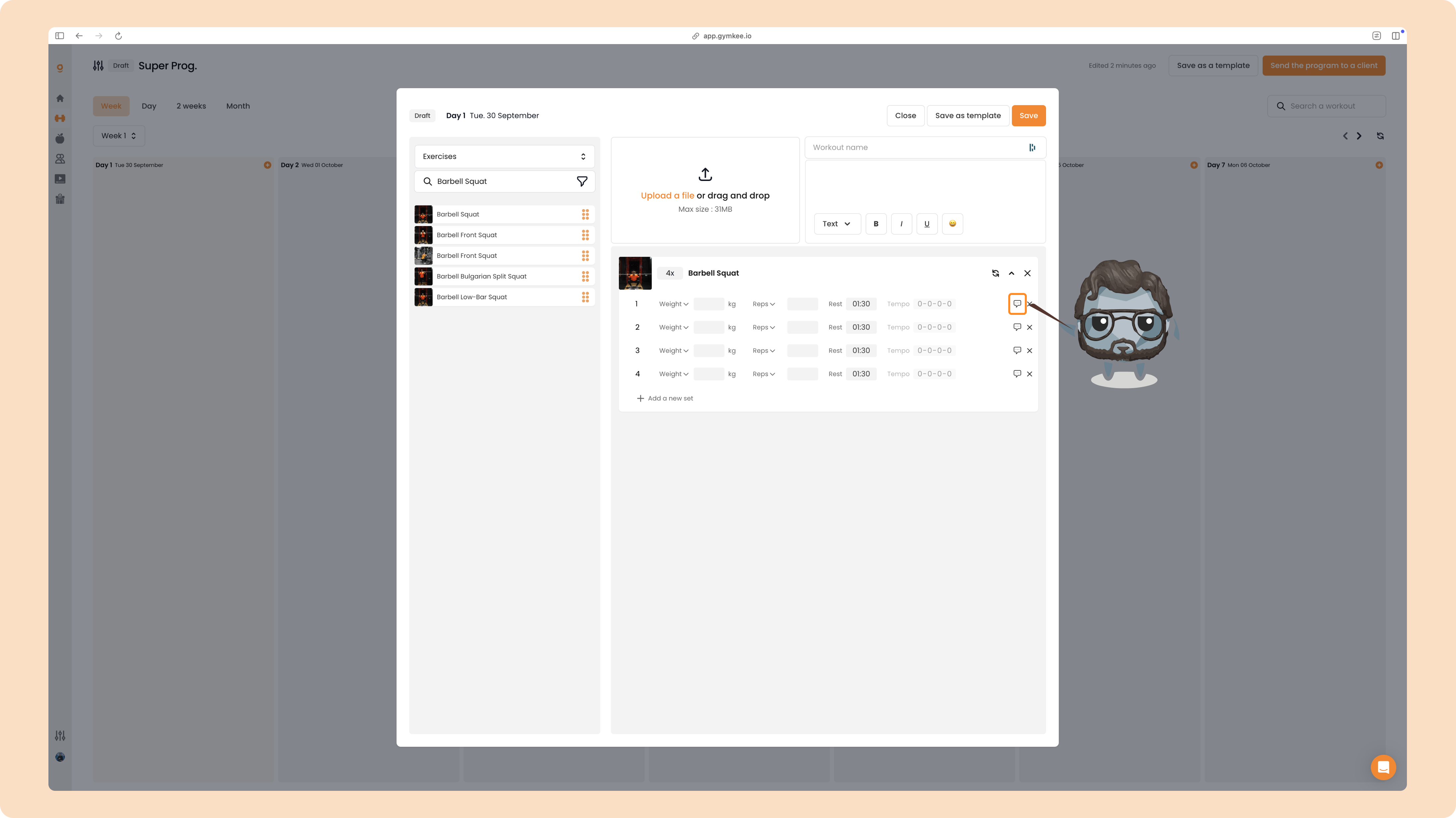 Créer un programme sportif sur Gymkee — screenshot 37