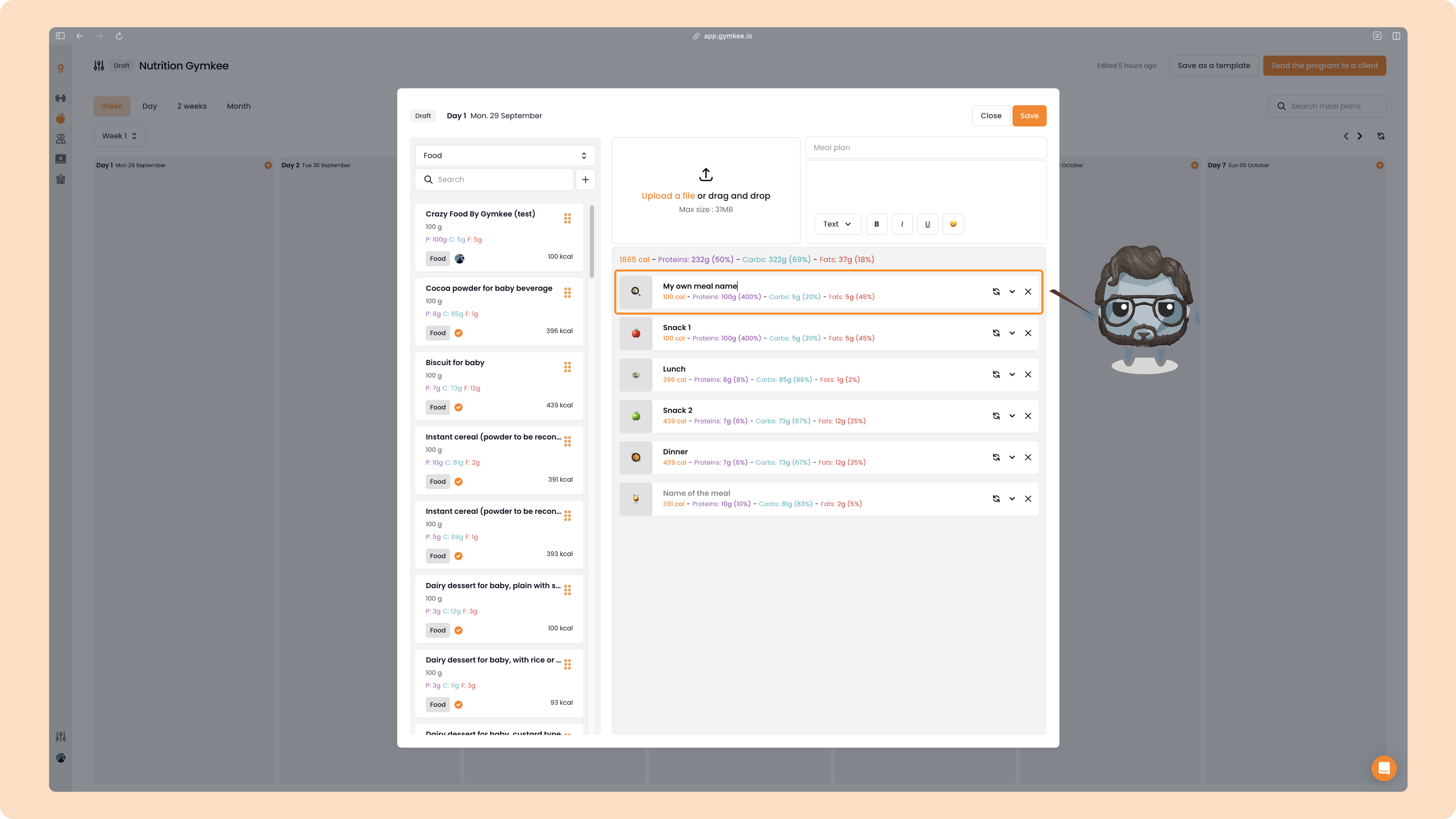 La Nutrition sur Gymkee – Guide complet pour coach sportif — screenshot 22